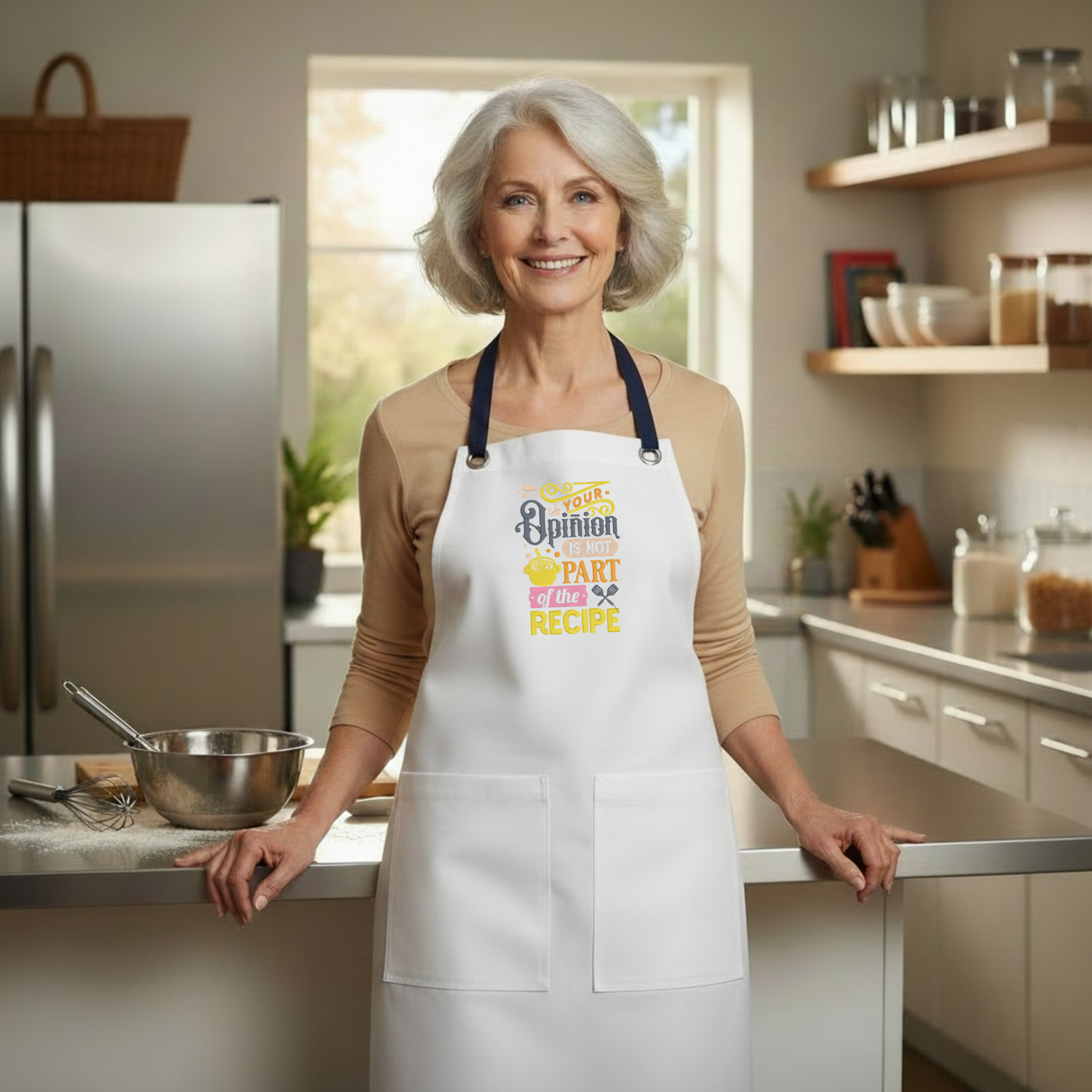 Embroidered Apron - Your Opinion Is Not Part Of The Recipe