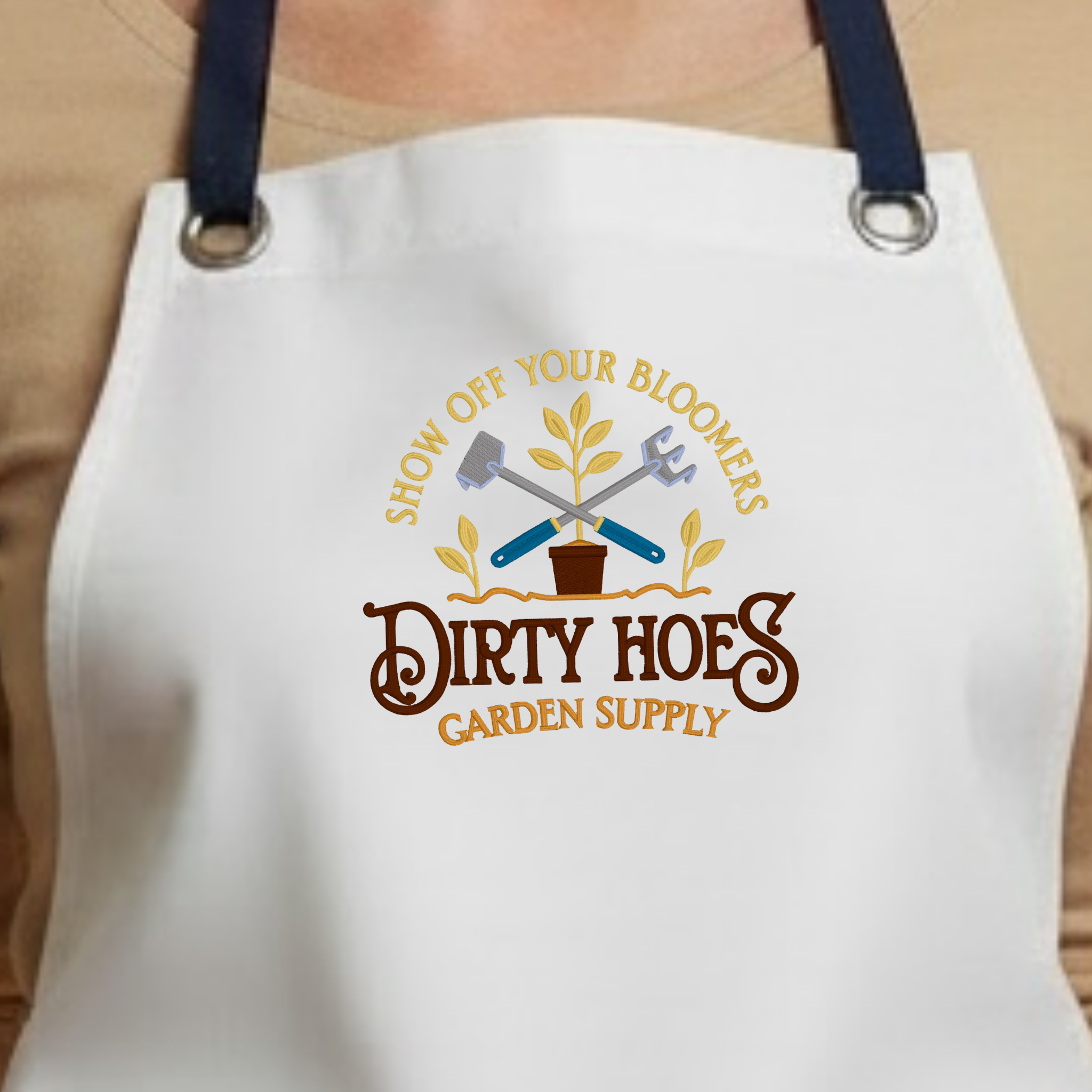 Embroidered Apron - Dirty Hoes Garden Supply