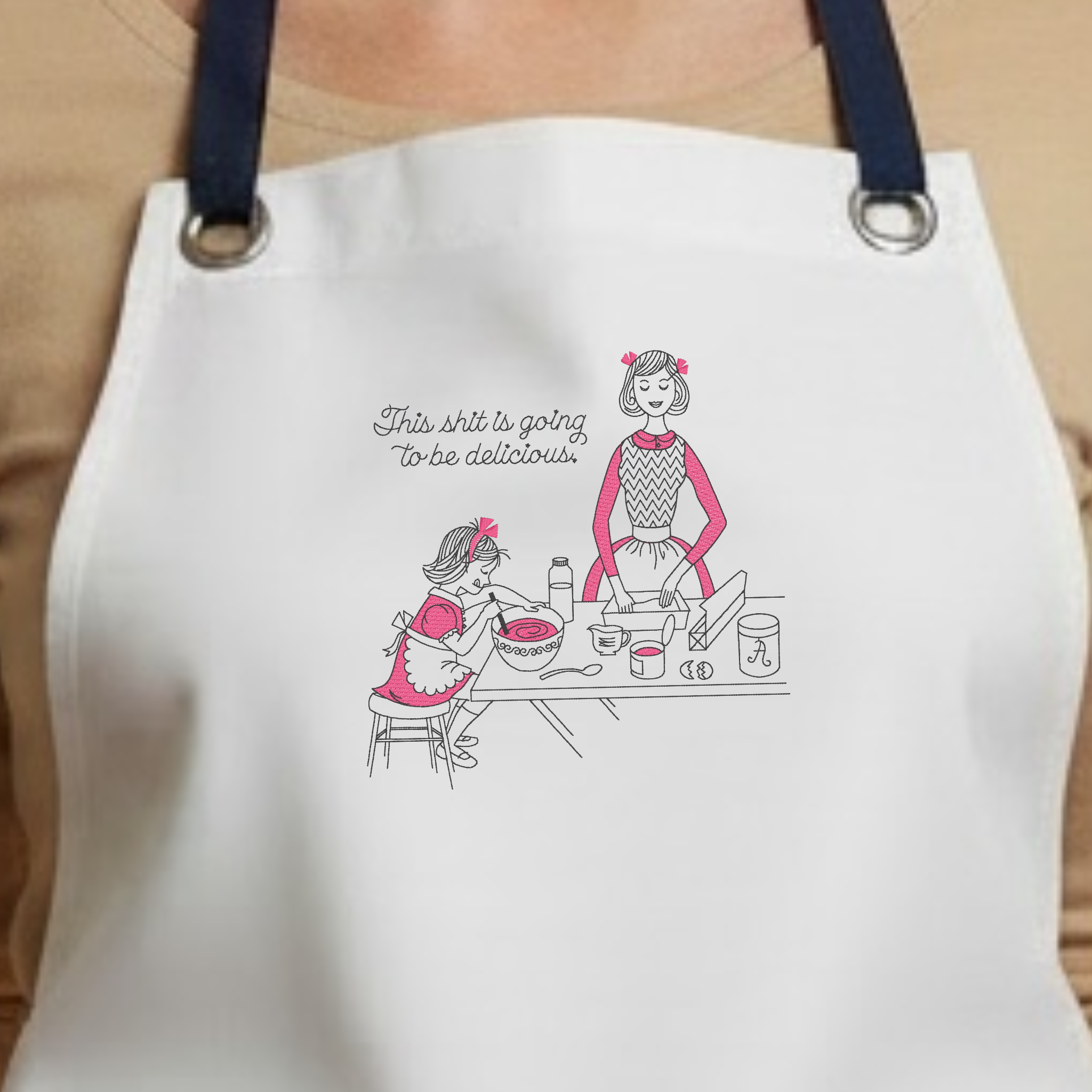 Embroidered Apron - This Shit Is Going To Be Delicious