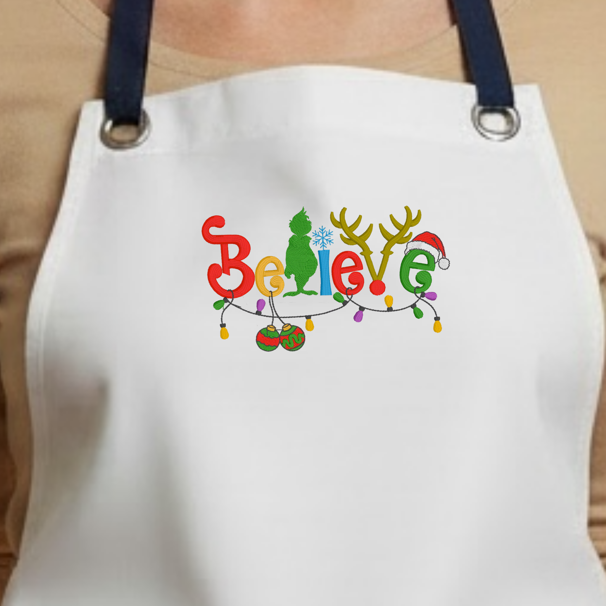 Embroidered Apron - Believe