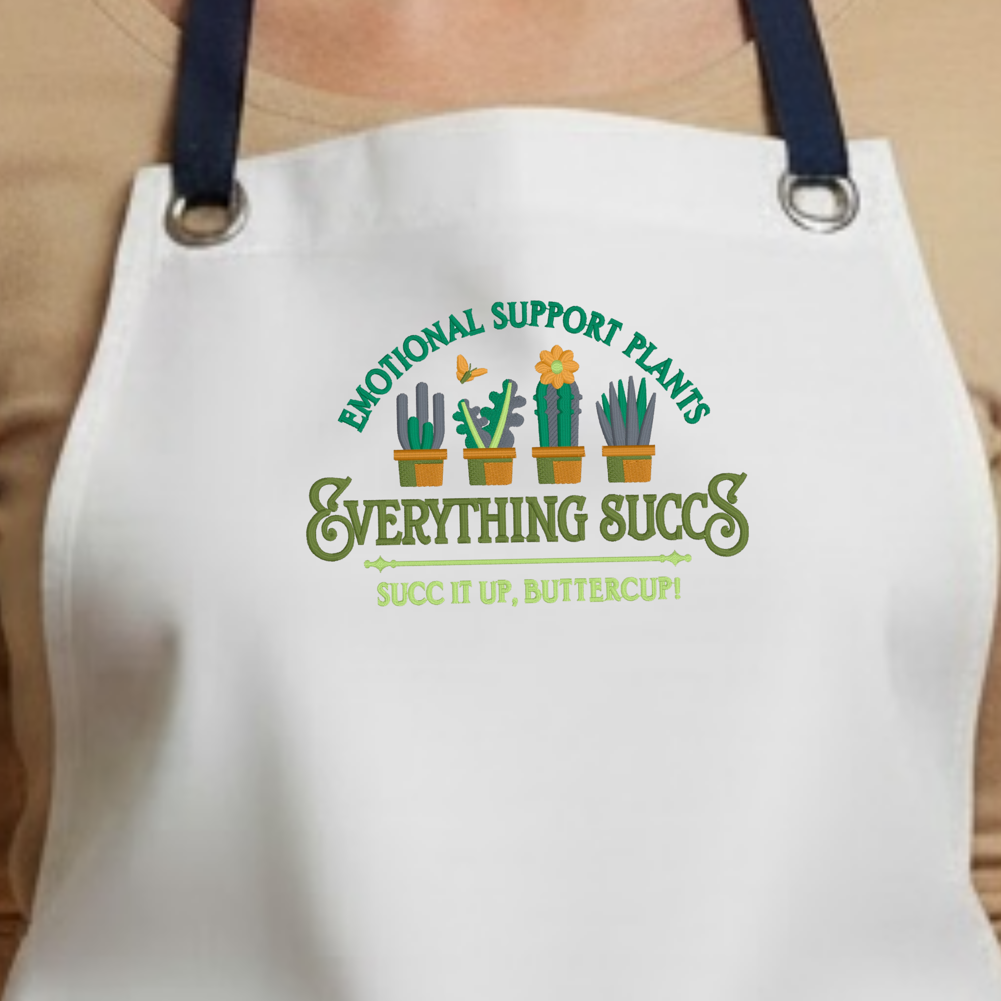 Embroidered Apron - Everything Succs
