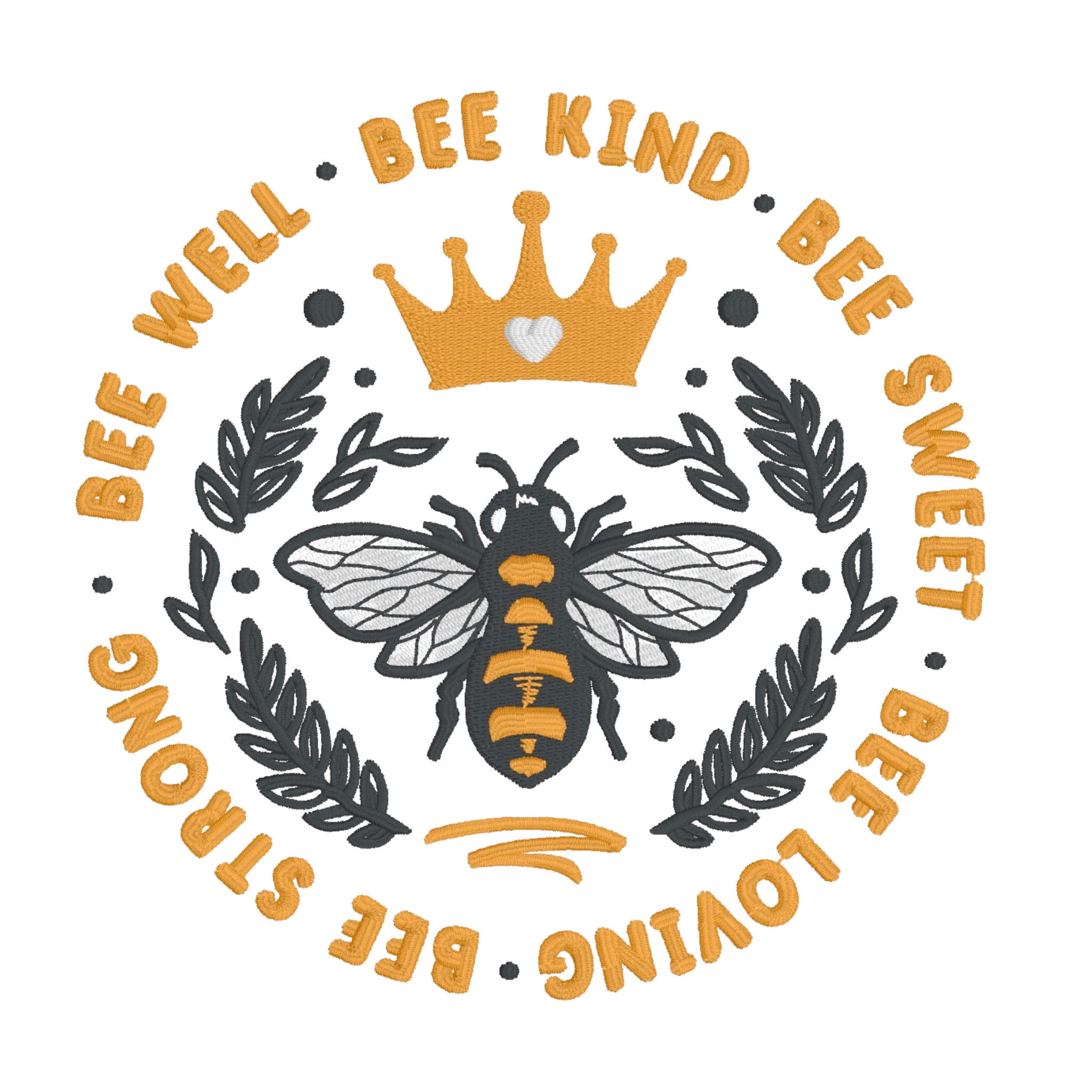 Embroidered Apron - Bee Kind Circle