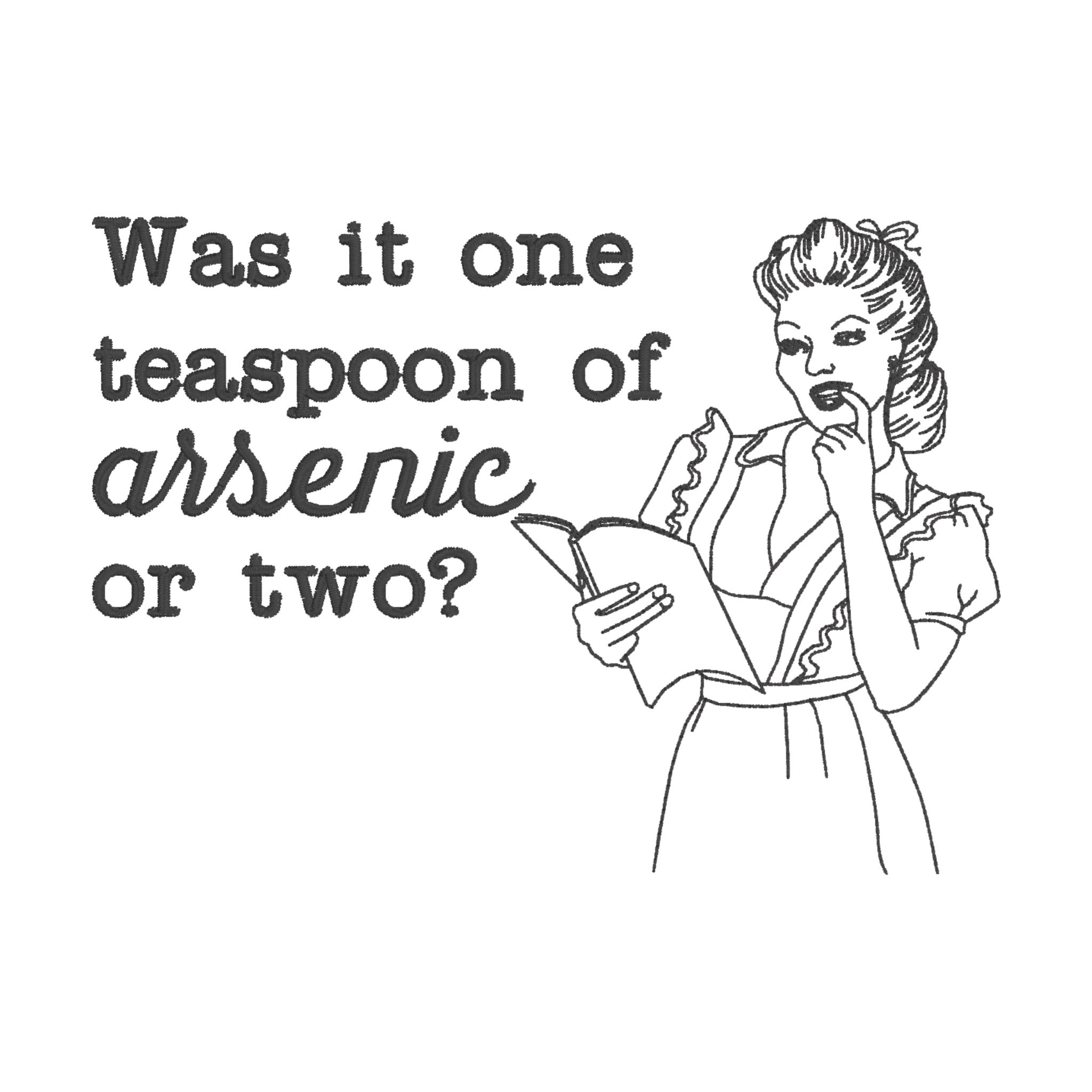 Embroidered Apron - Teaspoon Of Arsenic