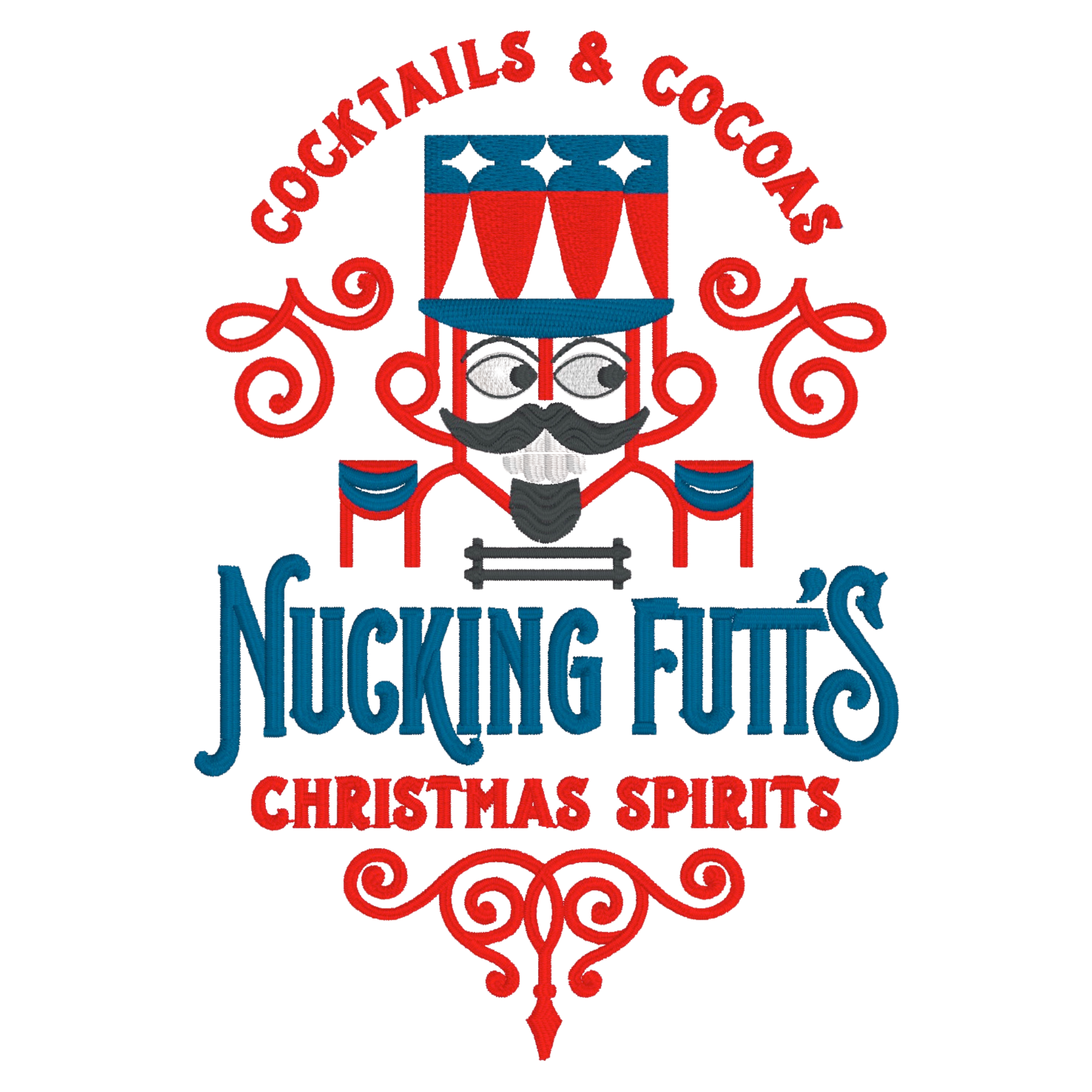 Embroidered Apron - Nucking Futt's Christmas Spirits