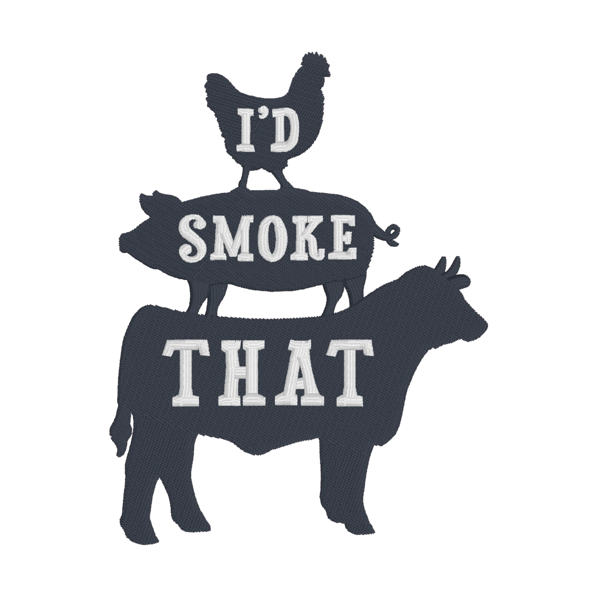 Embroidered Apron - I'd Smoke That