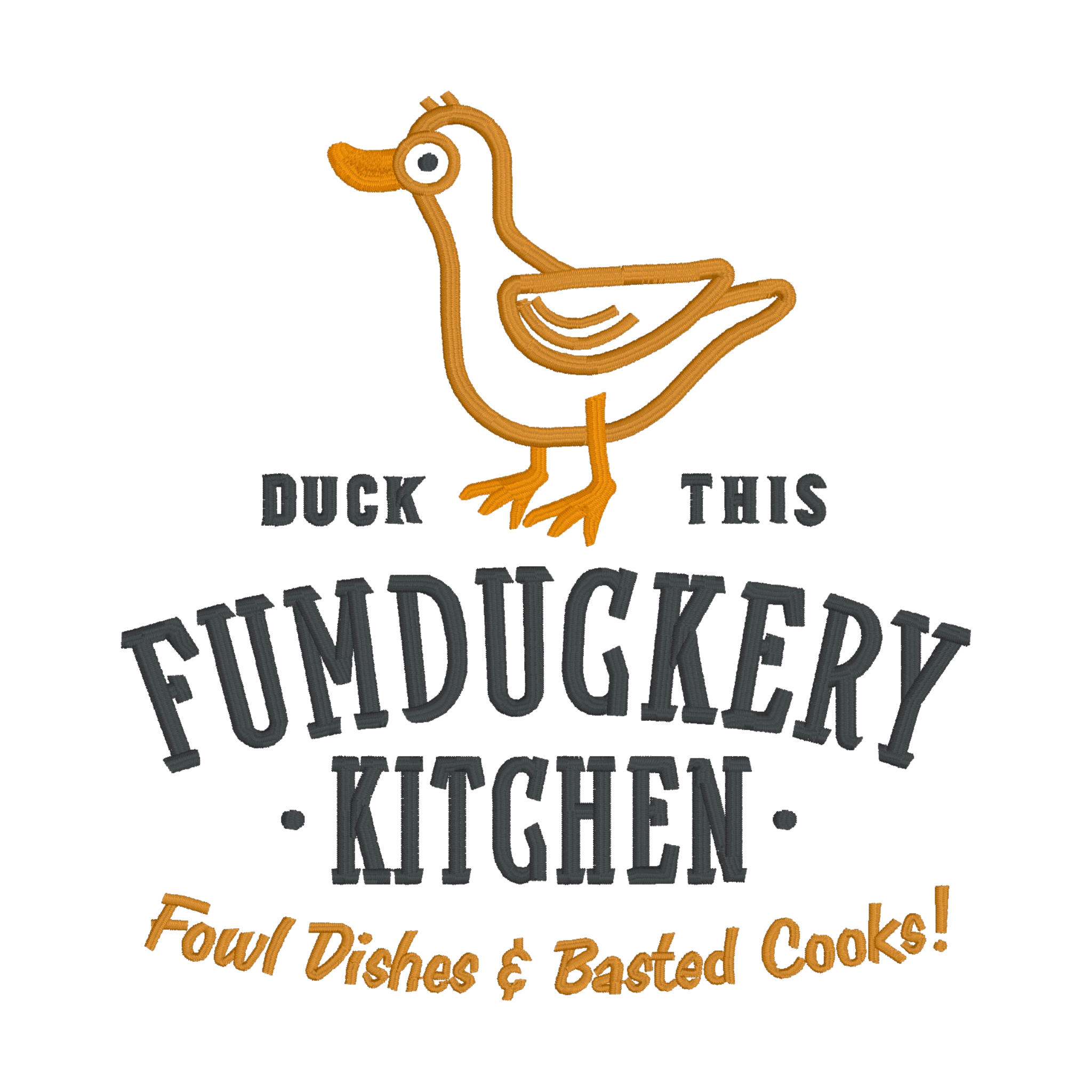 Embroidered Apron - Fumduckery Kitchen