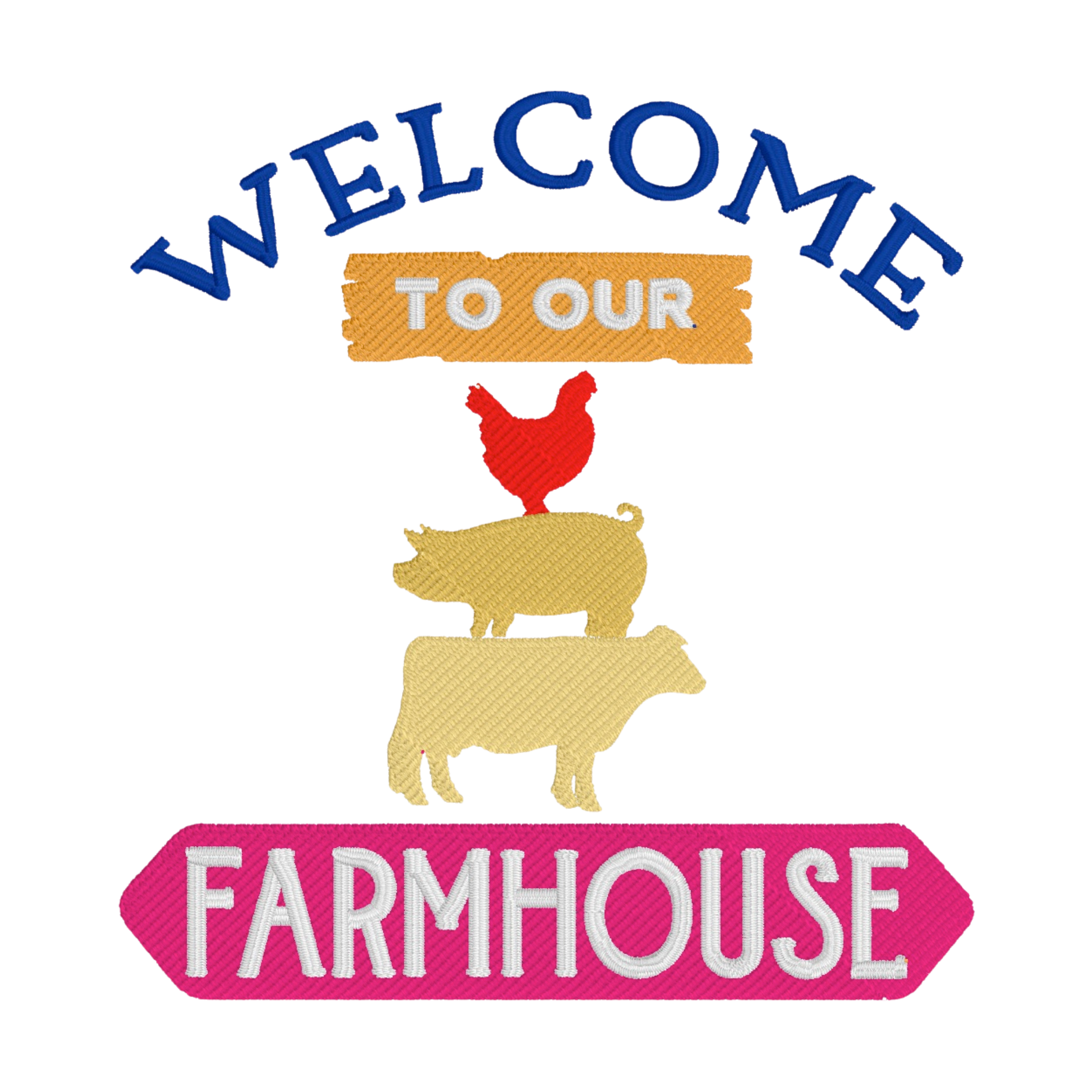 Embroidered Apron - Welcome To Our Farmhouse
