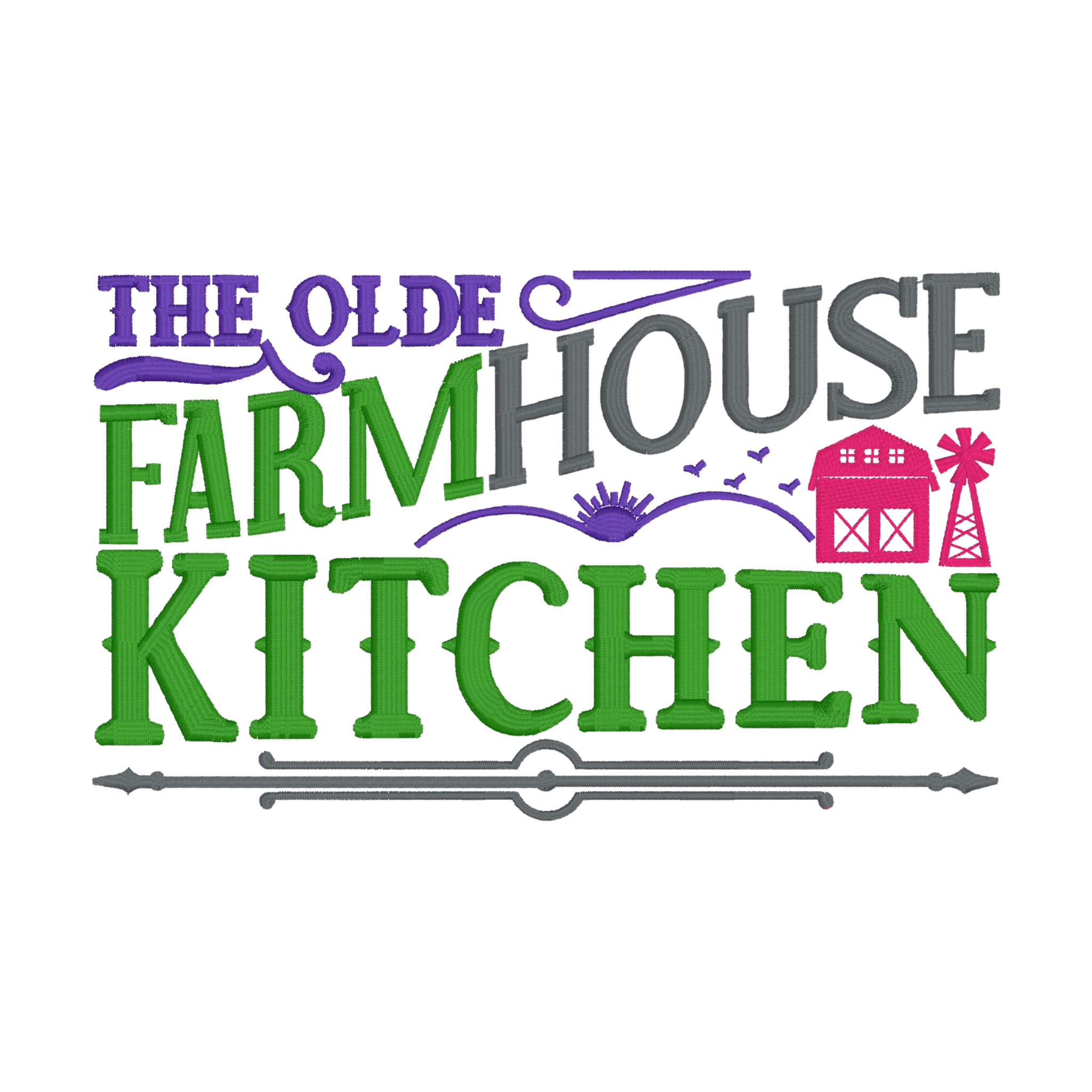 Embroidered Apron - The Olde Farmhouse Kitchen