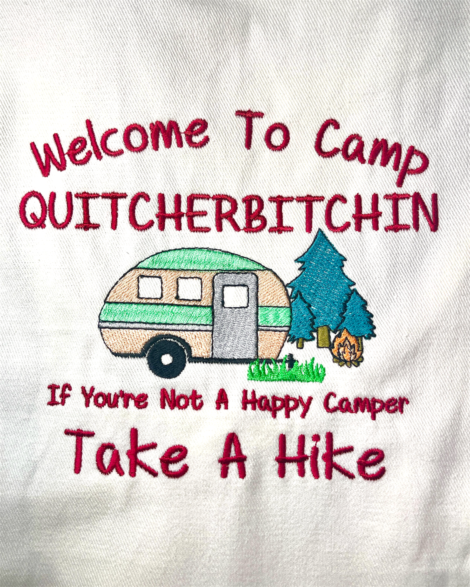 Embroidered Apron - Camp Quitcherbitchin'