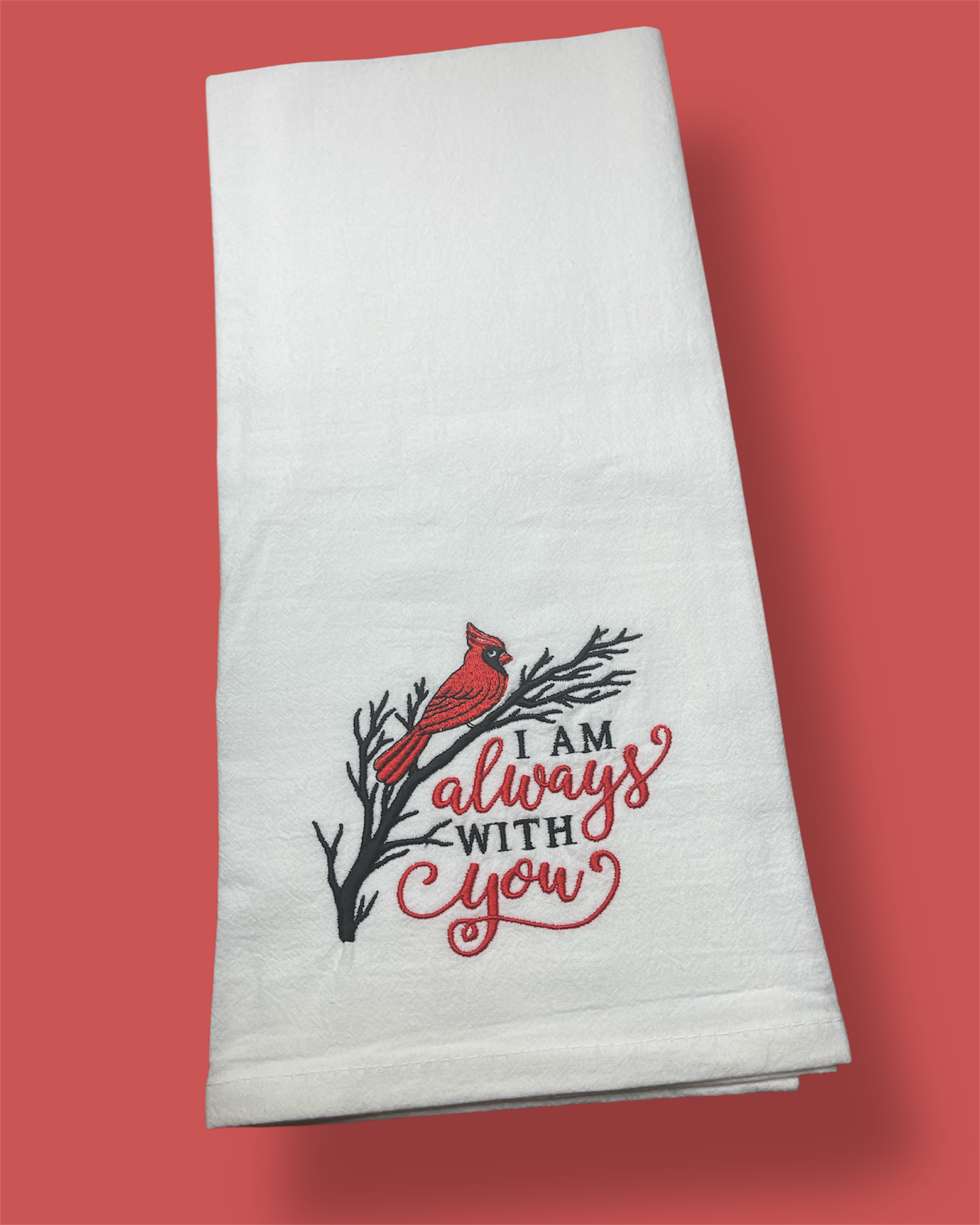 Embroidered Tea Towel - Always With You