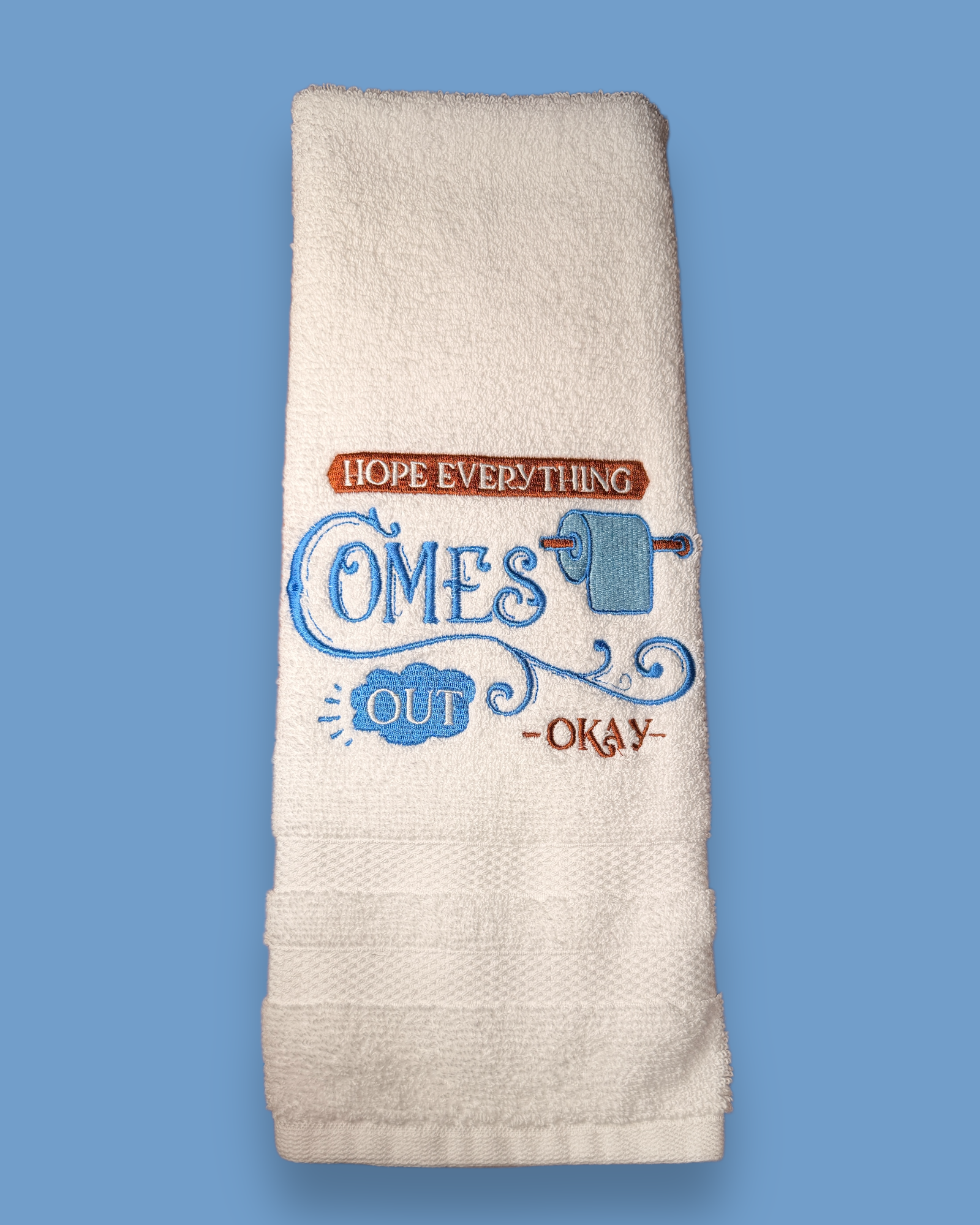 Embroidered Hand Towel - Comes Out Okay