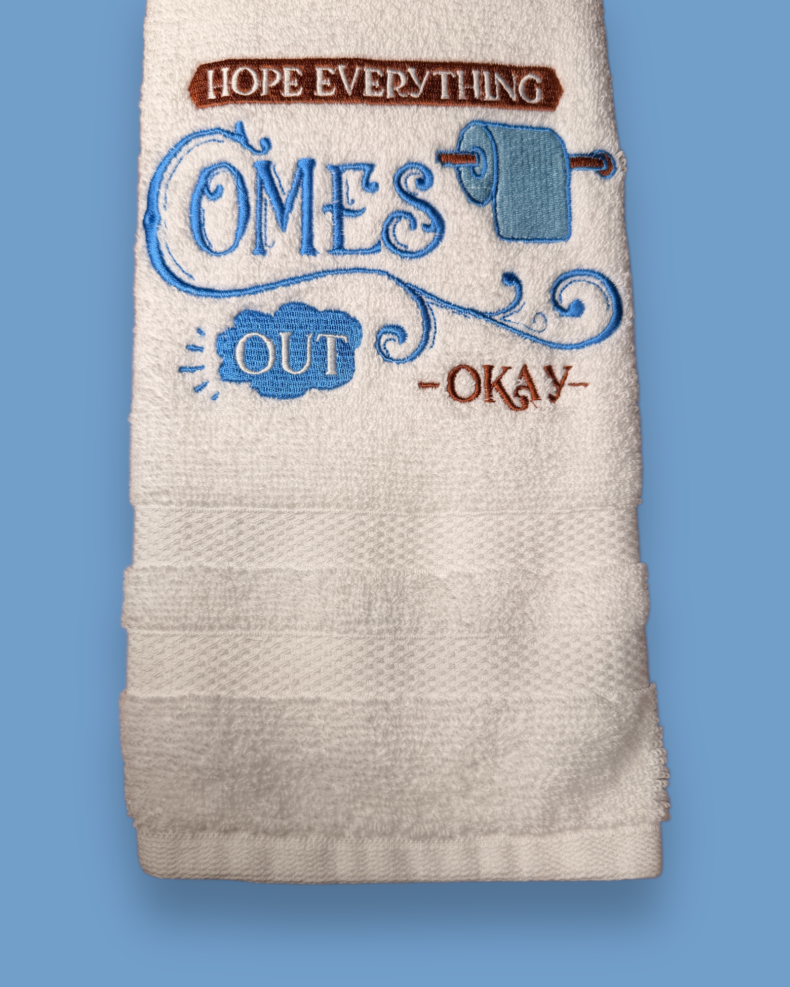 Embroidered Hand Towel - Comes Out Okay