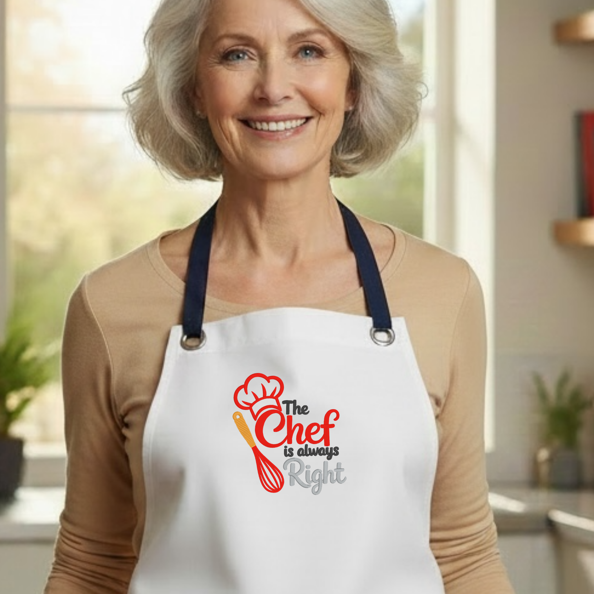Embroidered Apron - Chef Is Always Right