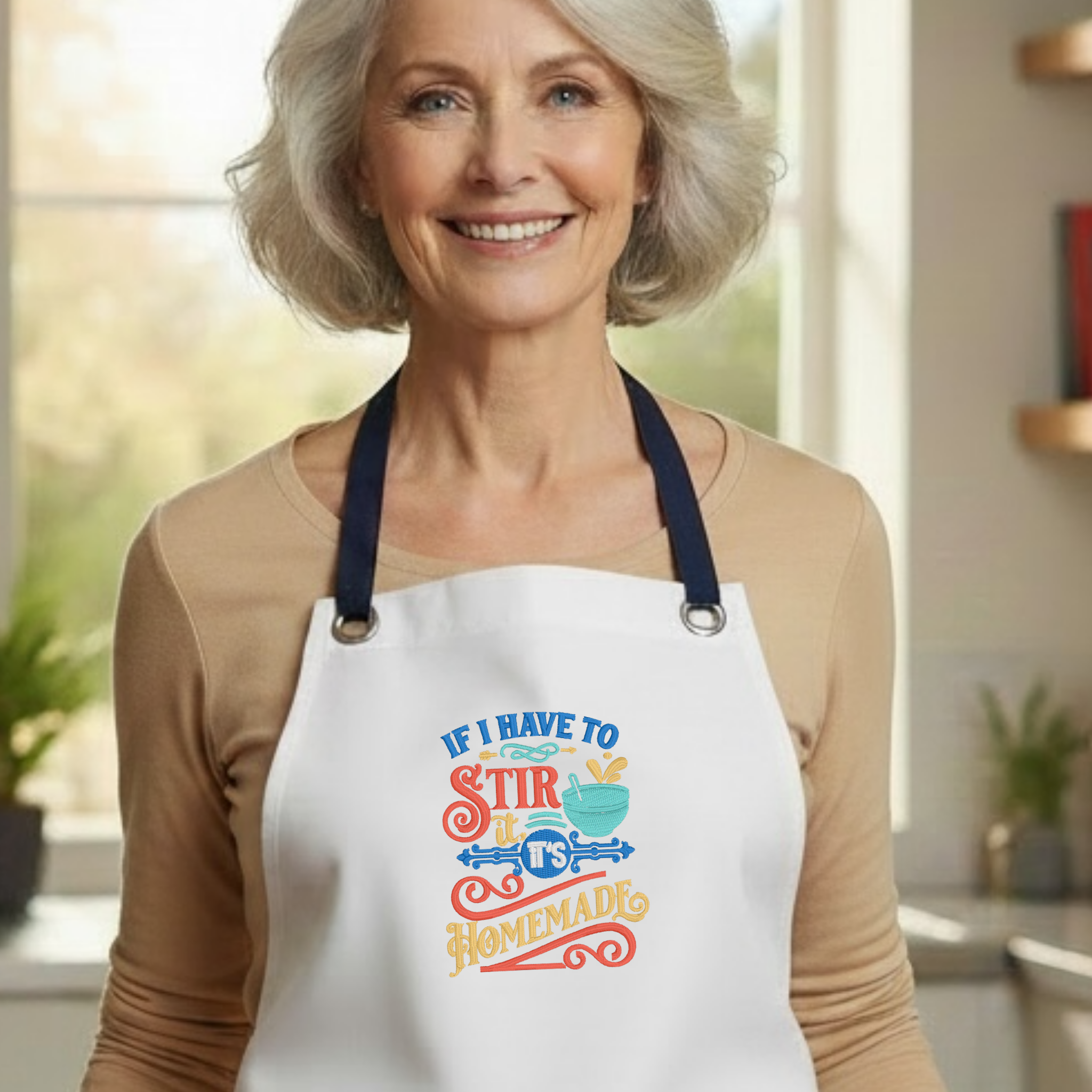 Embroidered Apron - If I Have To Stir It