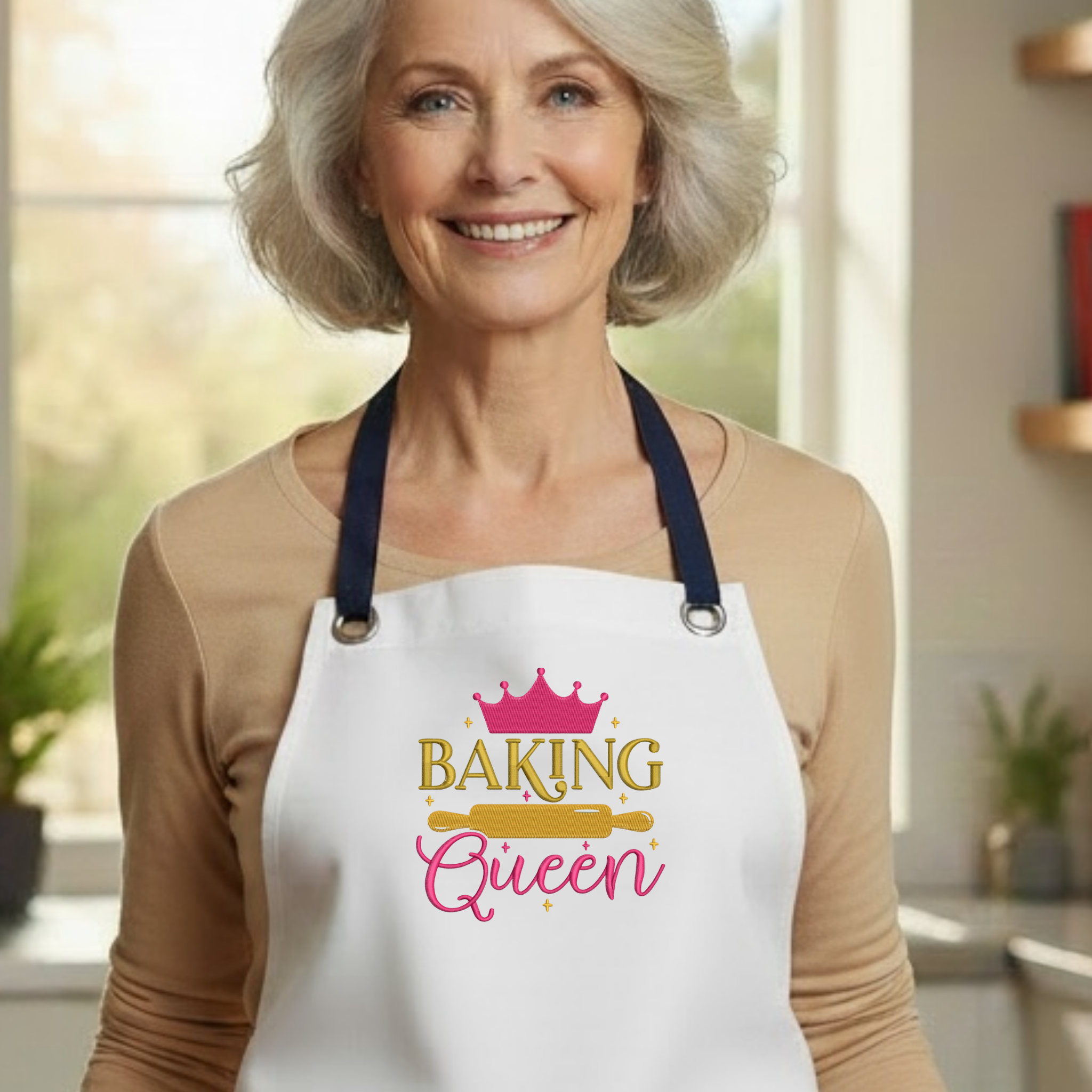 Embroidered Apron - Baking Queen