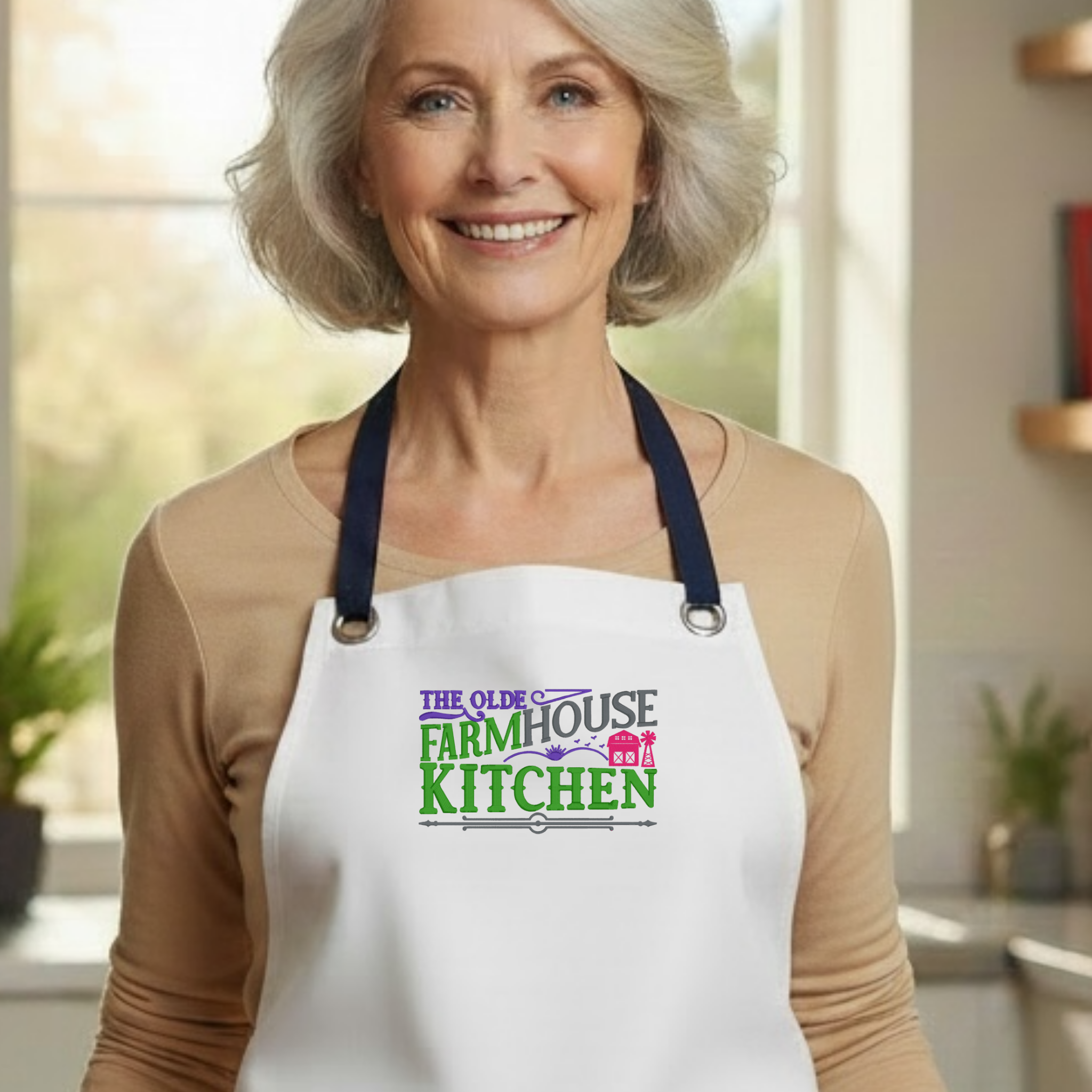 Embroidered Apron - The Olde Farmhouse Kitchen