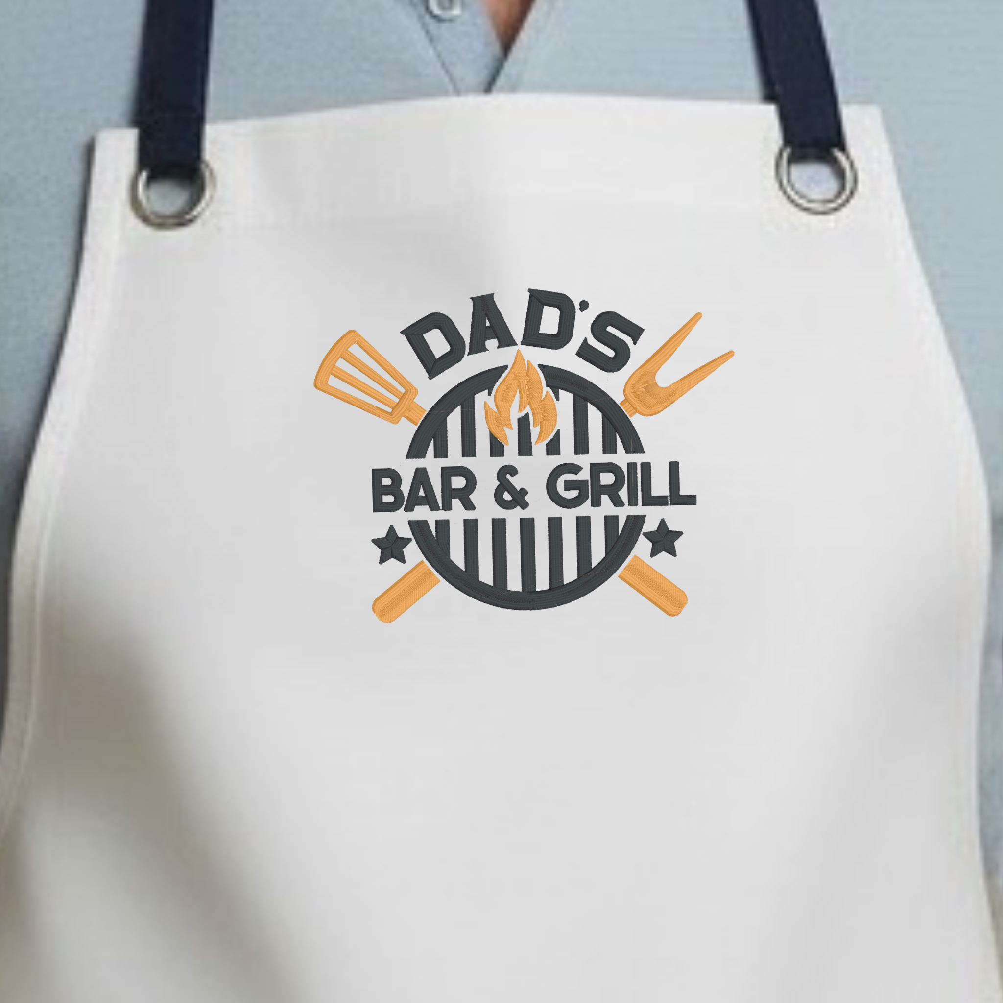 Embroidered Apron - Dad's Bar & Grill