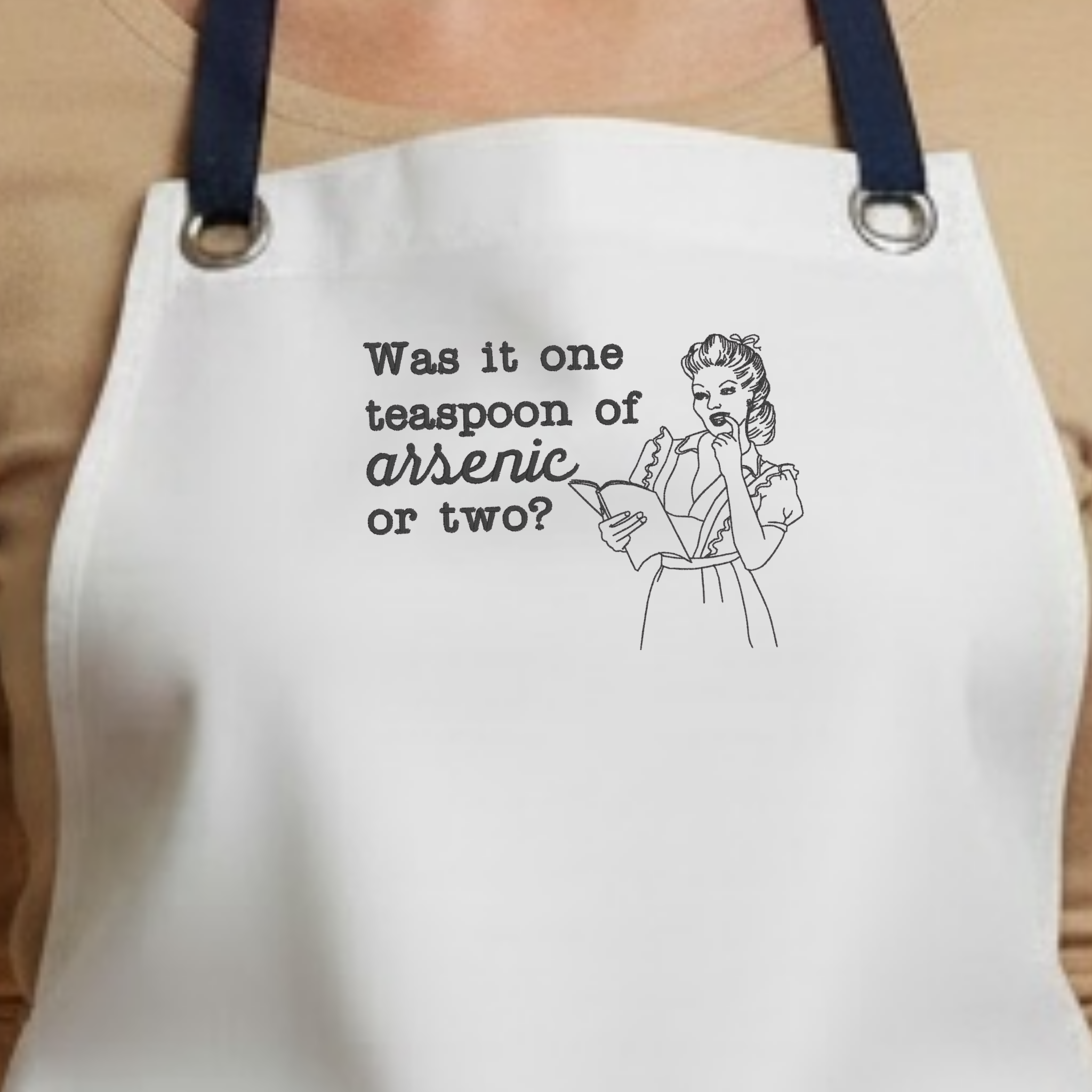 Embroidered Apron - Teaspoon Of Arsenic