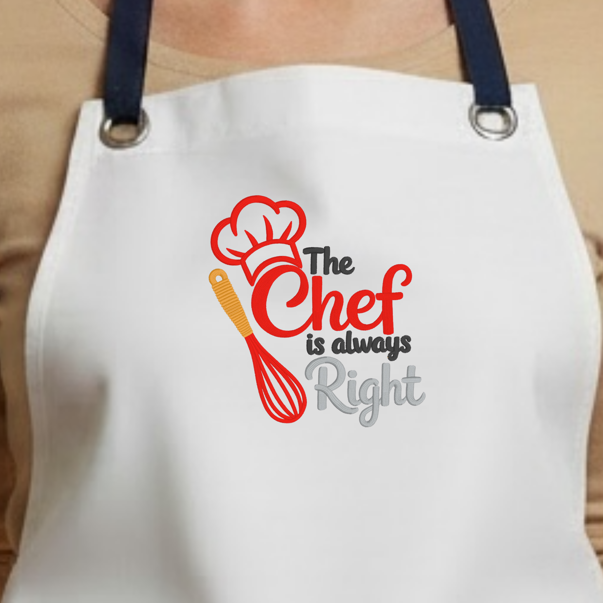 Embroidered Apron - Chef Is Always Right