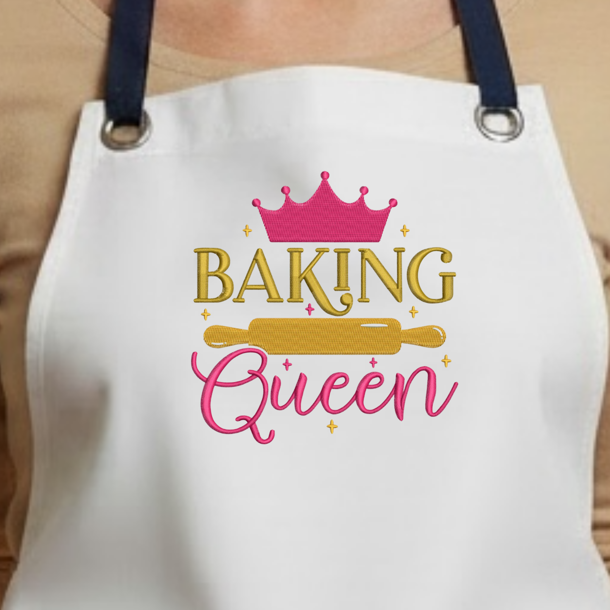 Embroidered Apron - Baking Queen