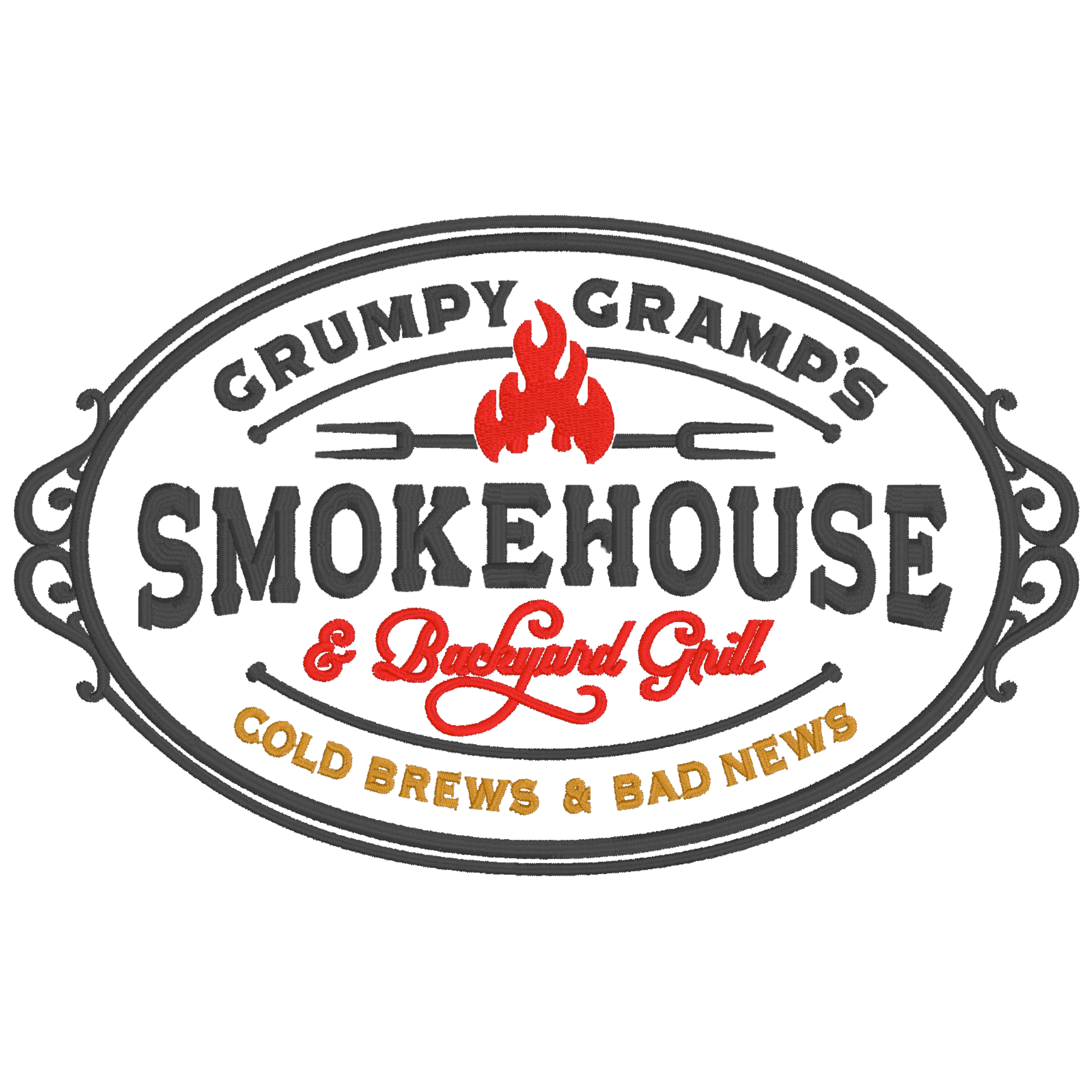 Embroidered Apron - Grumpy Gramp's Smokehouse