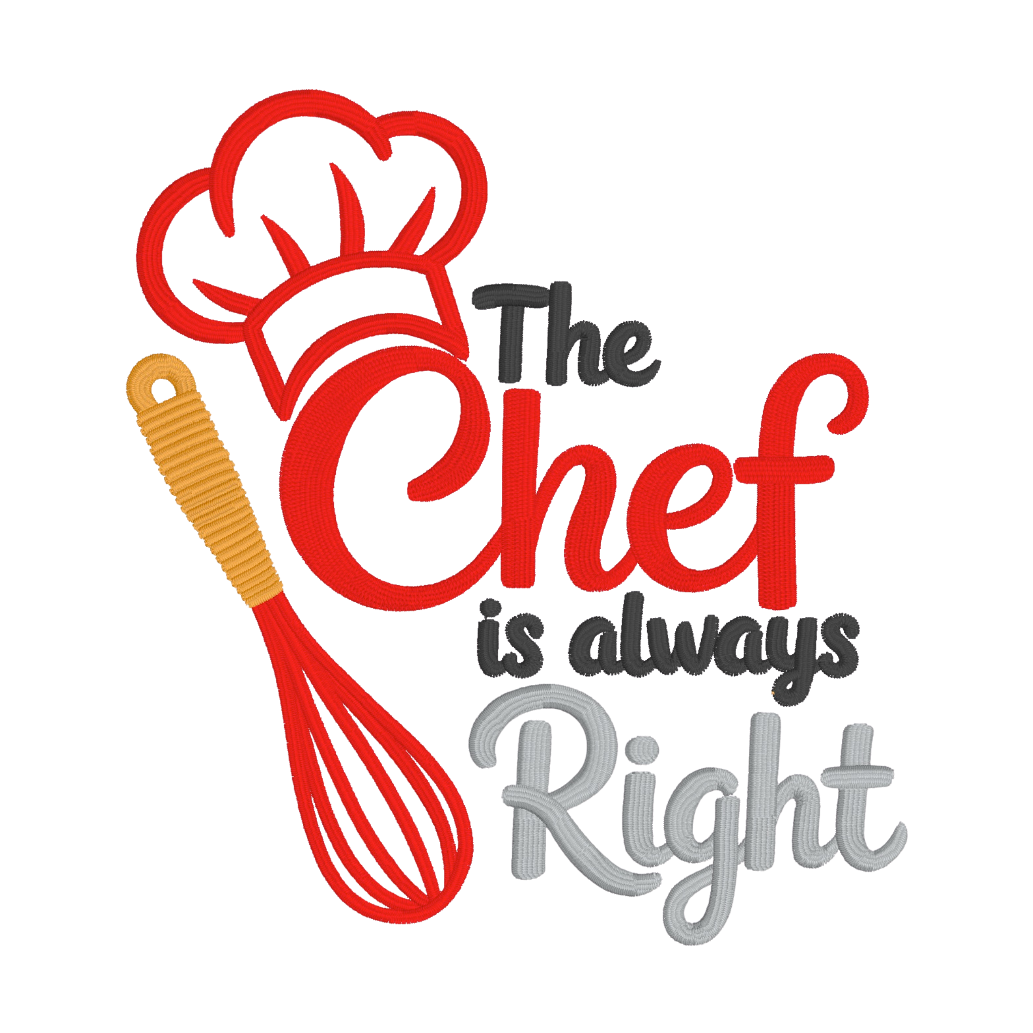 Embroidered Apron - Chef Is Always Right