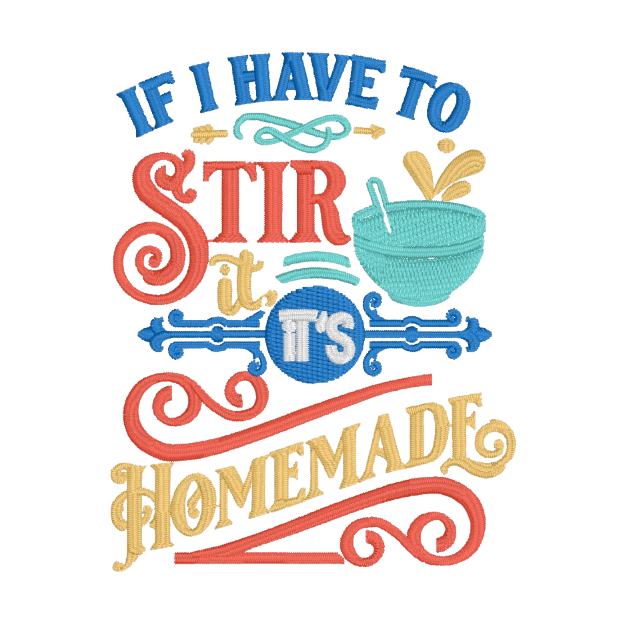 Embroidered Apron - If I Have To Stir It