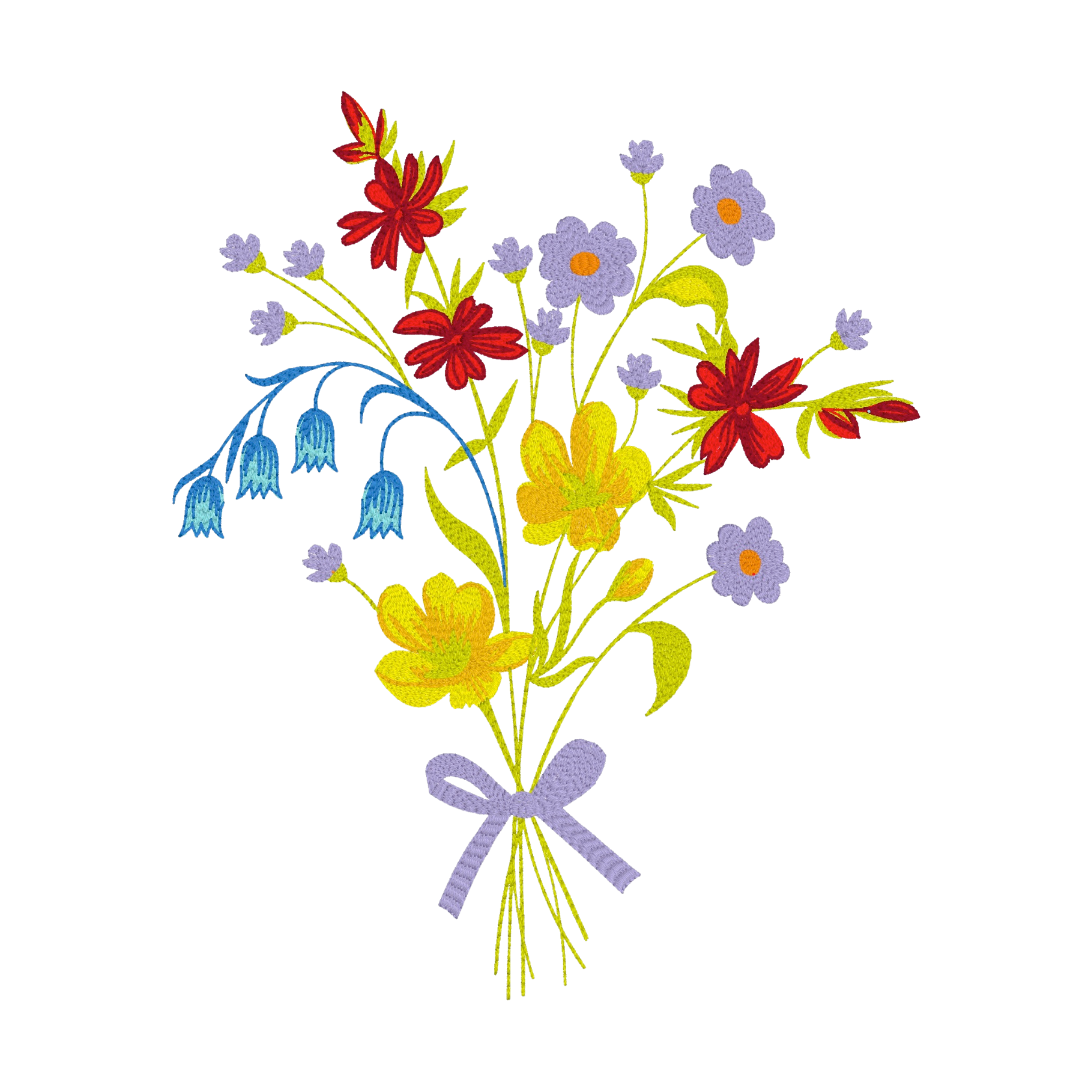 Embroidered Apron - Wildflower Bouquet