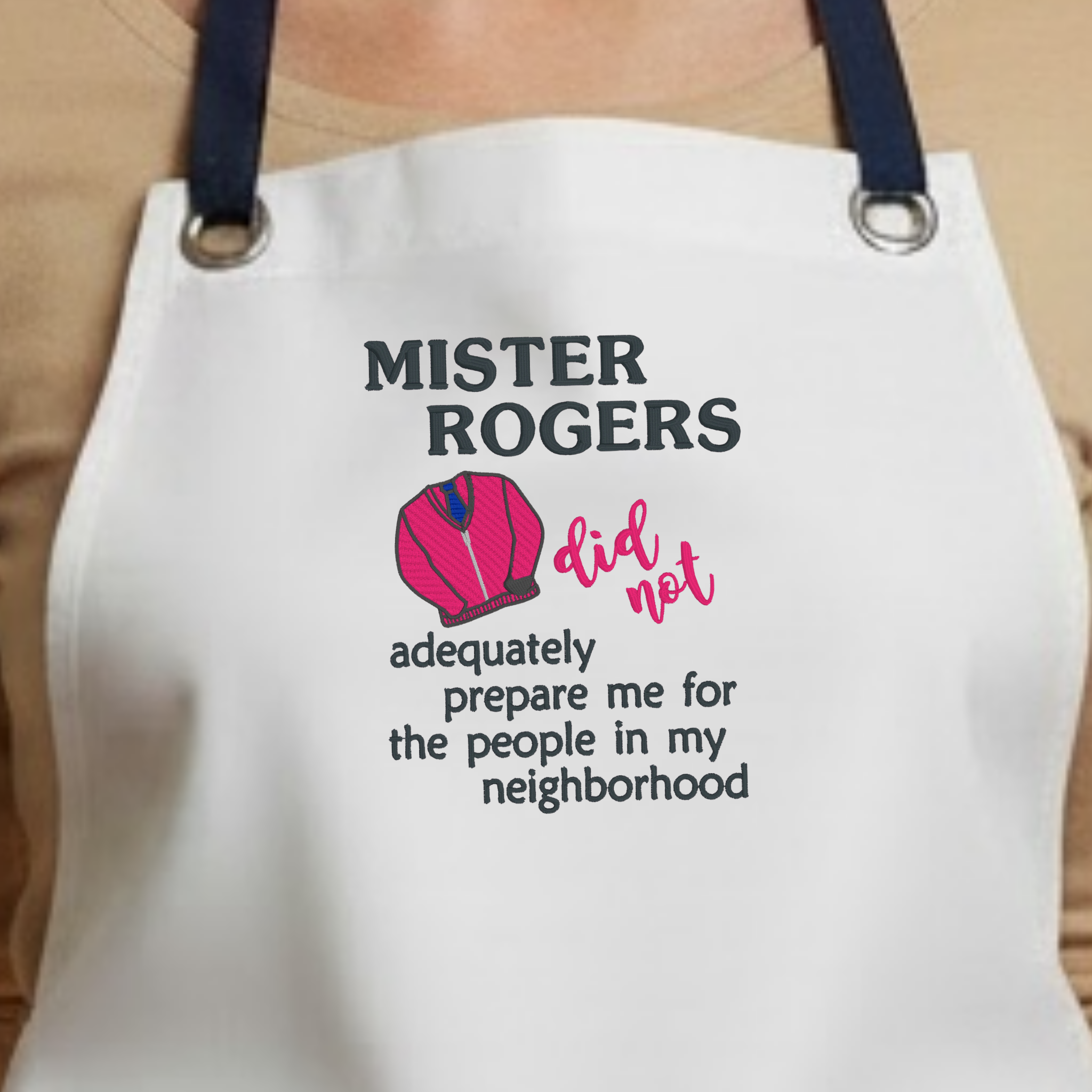 Embroidered Apron - Mr. Rogers