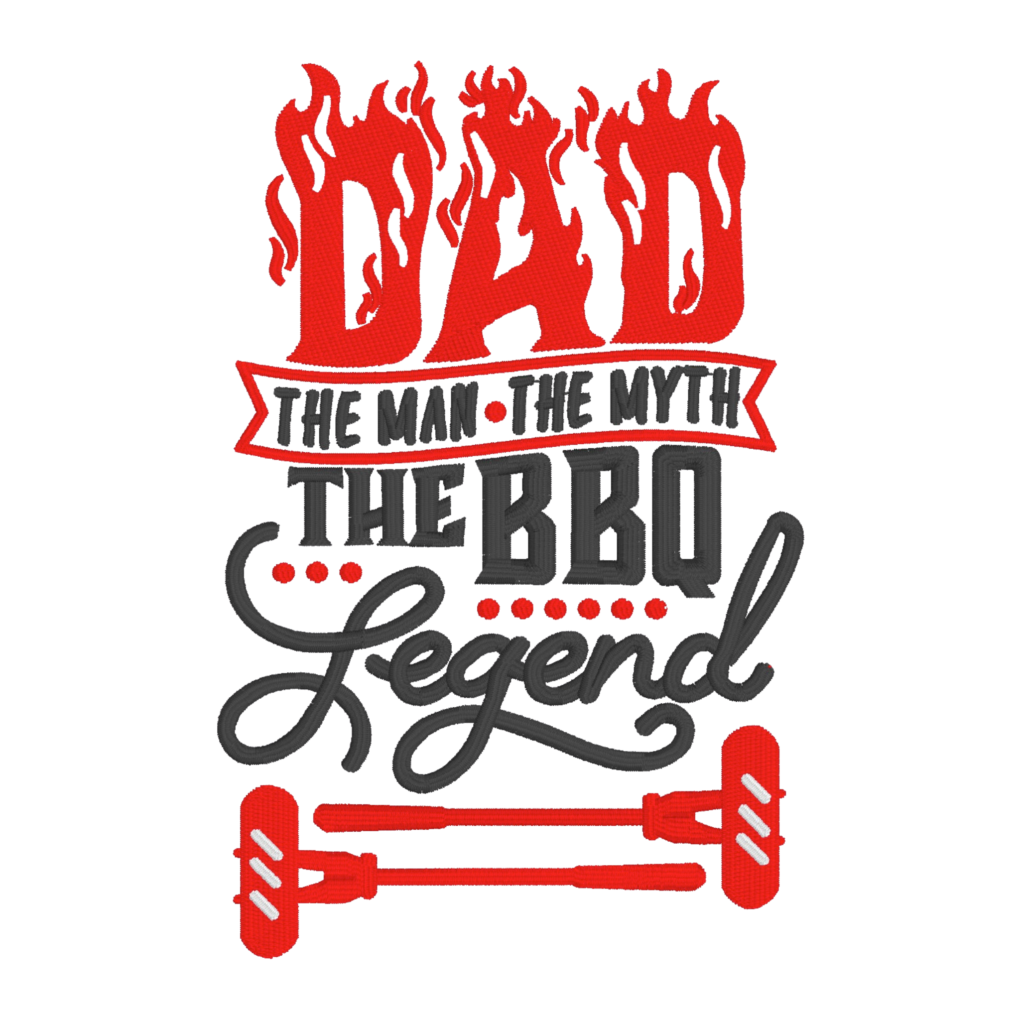 Embroidered Apron - Dad The BBQ Legend