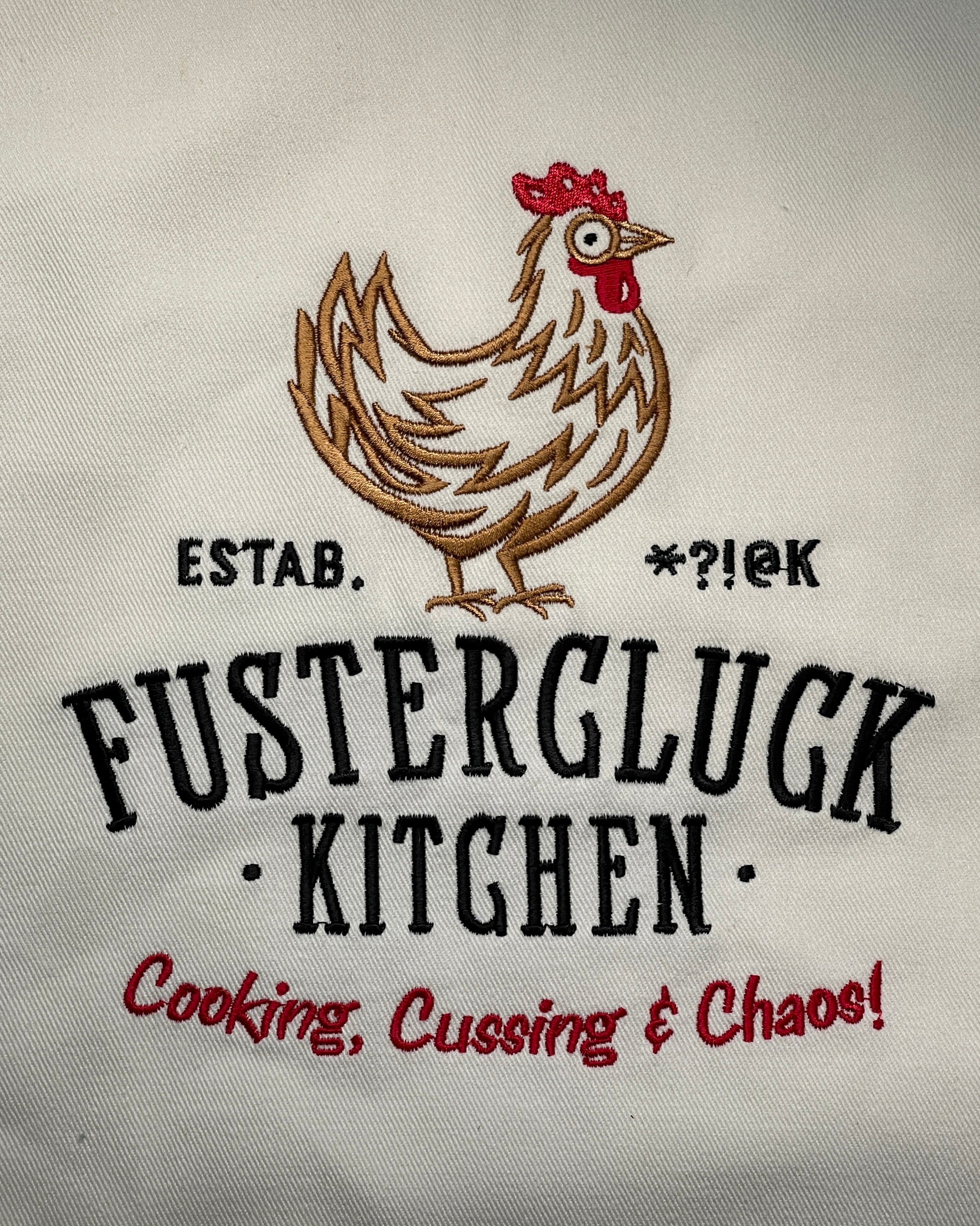 Embroidered Apron - Fuster Cluck Kitchen