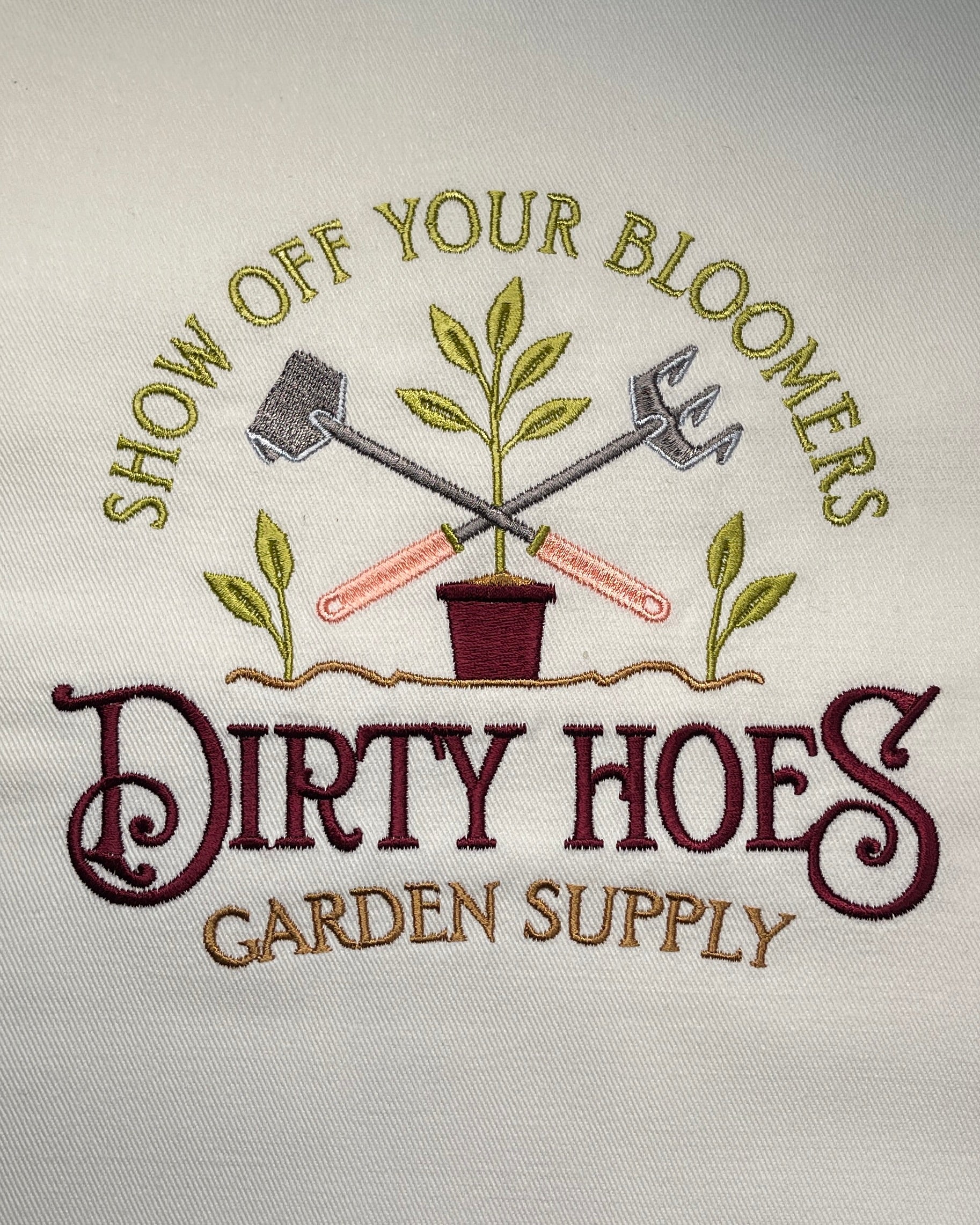 Embroidered Apron - Dirty Hoes Garden Supply