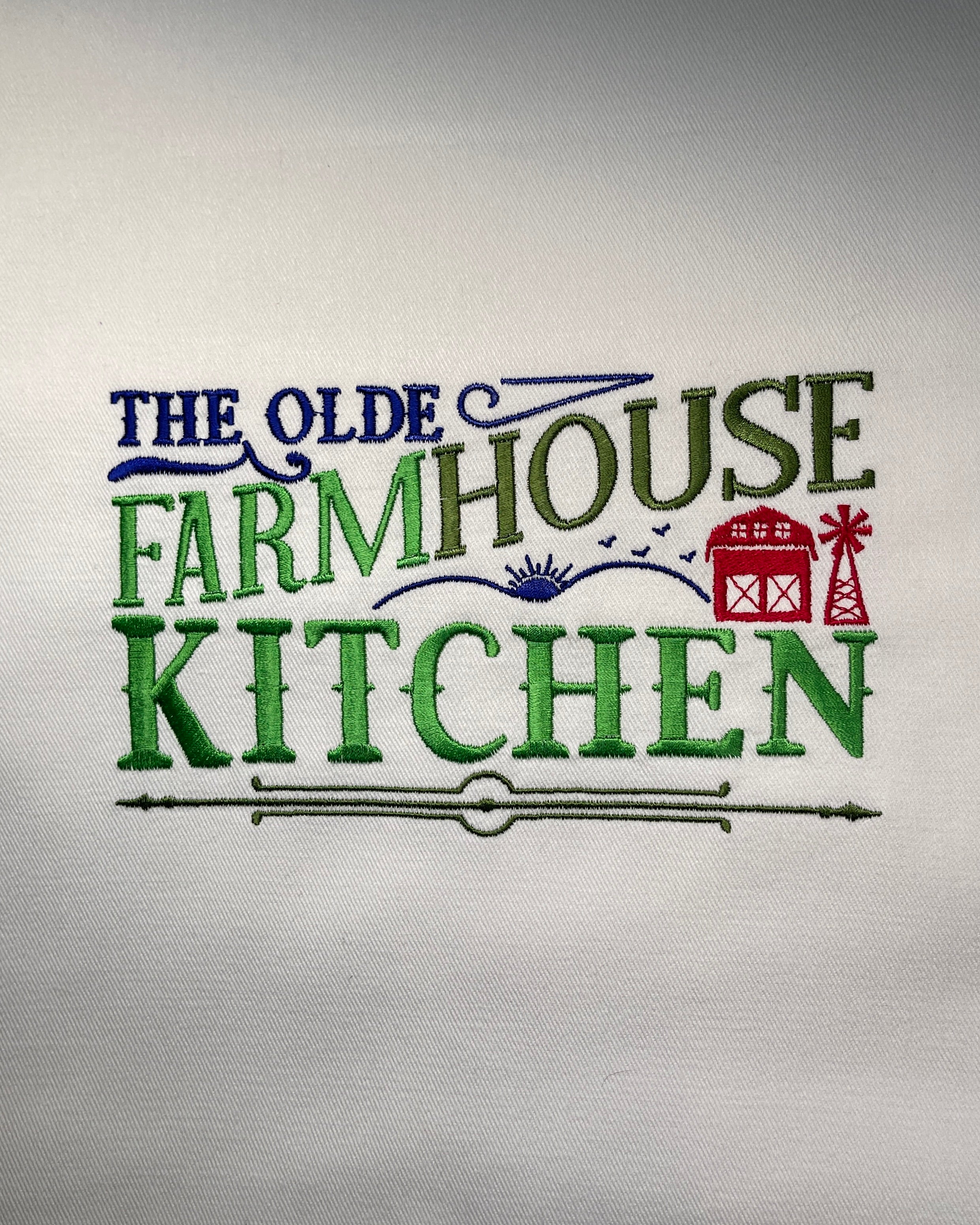 Embroidered Apron - The Olde Farmhouse Kitchen