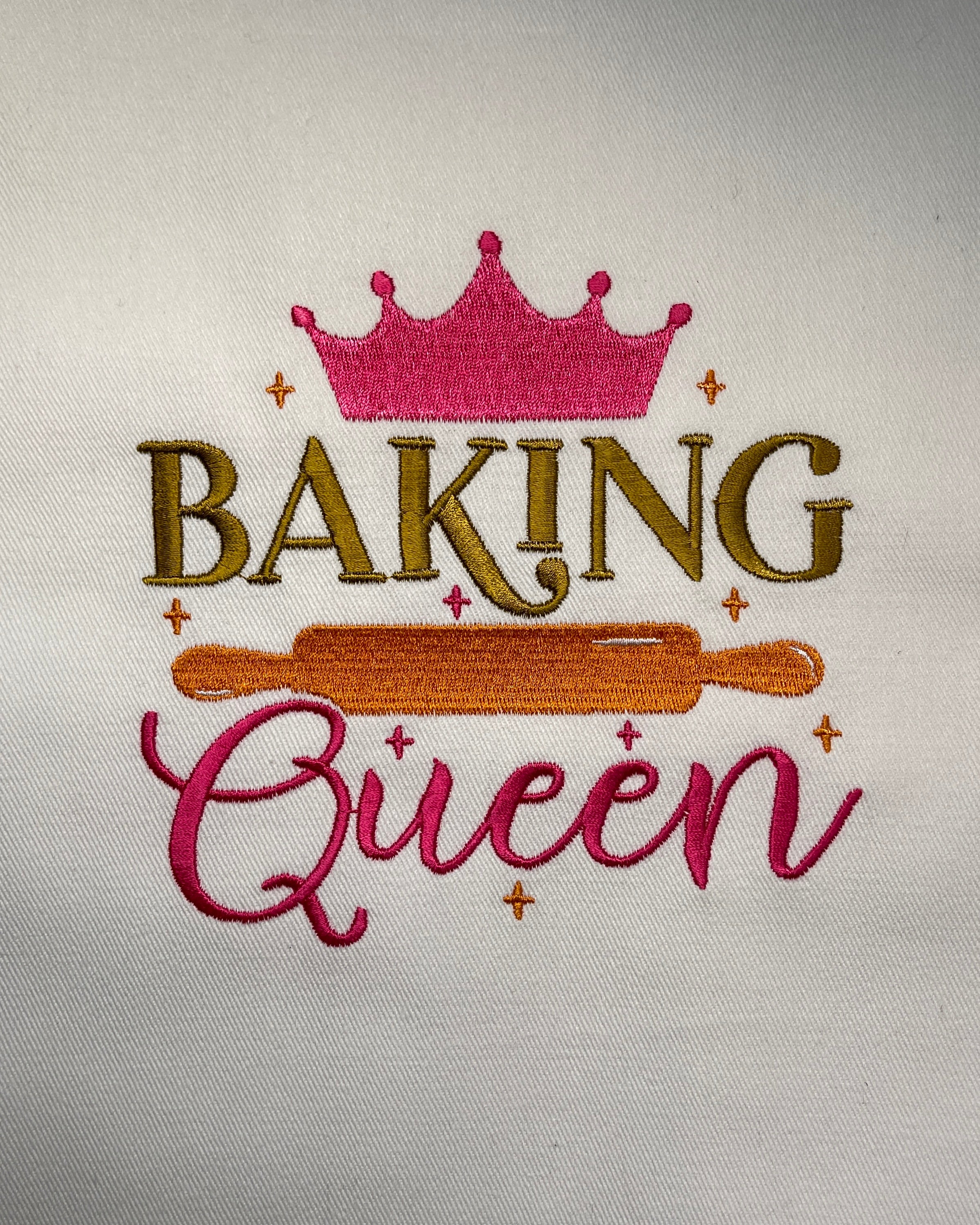 Embroidered Apron - Baking Queen