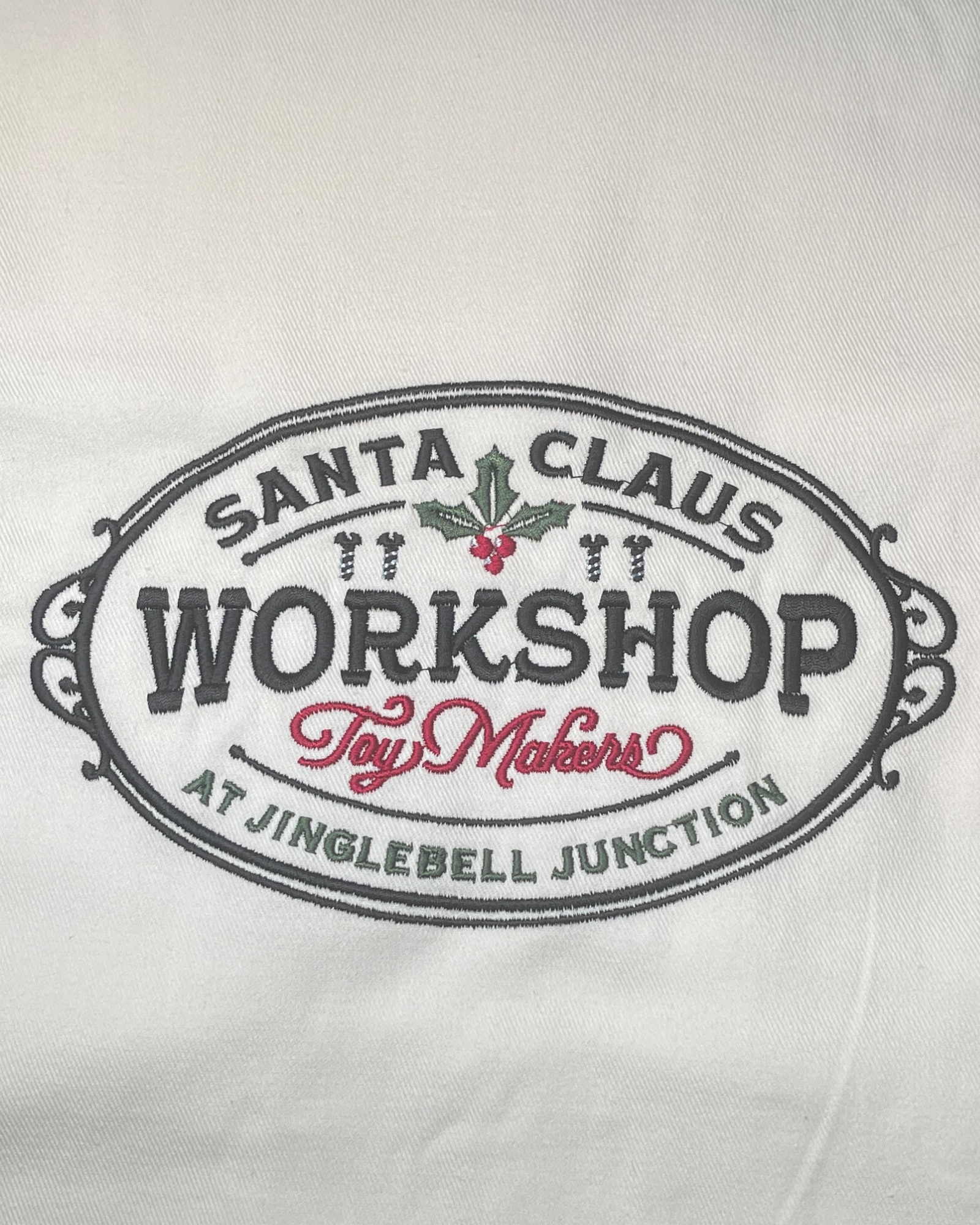 Embroidered Apron - Santa Claus Workshop