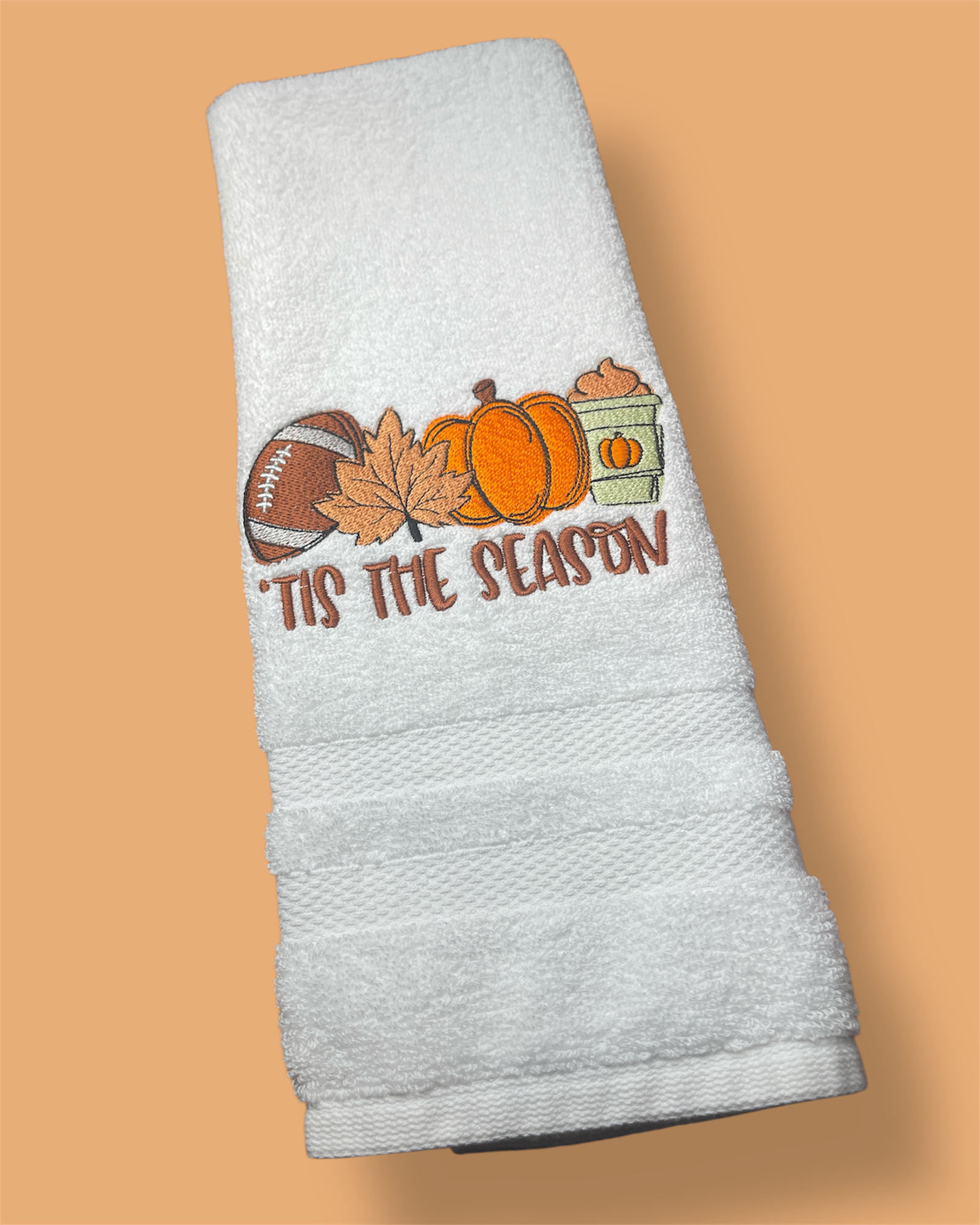Embroidered Hand Towel - Fall - 'Tis The Season