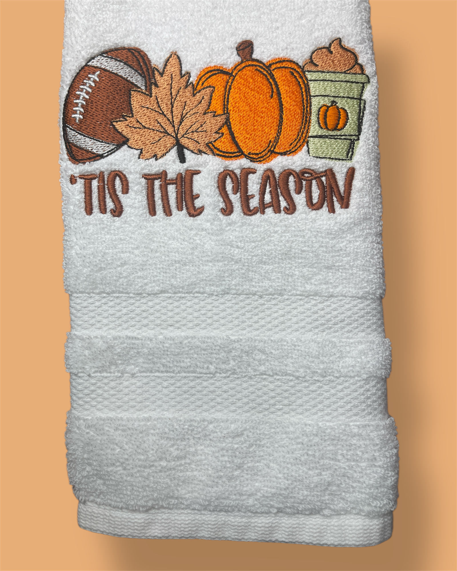 Embroidered Hand Towel - Fall - 'Tis The Season