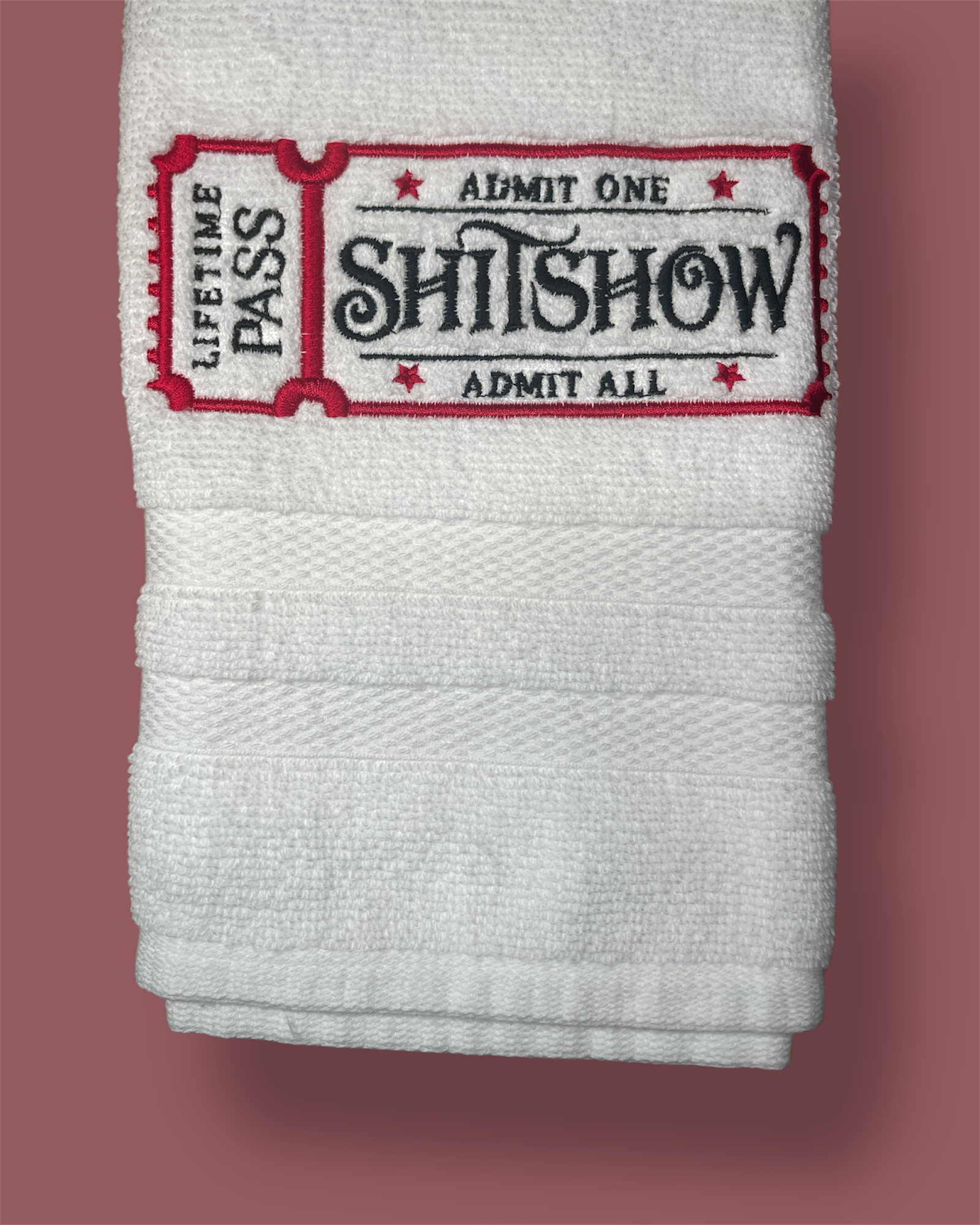 Embroidered Hand Towel - Shit Show