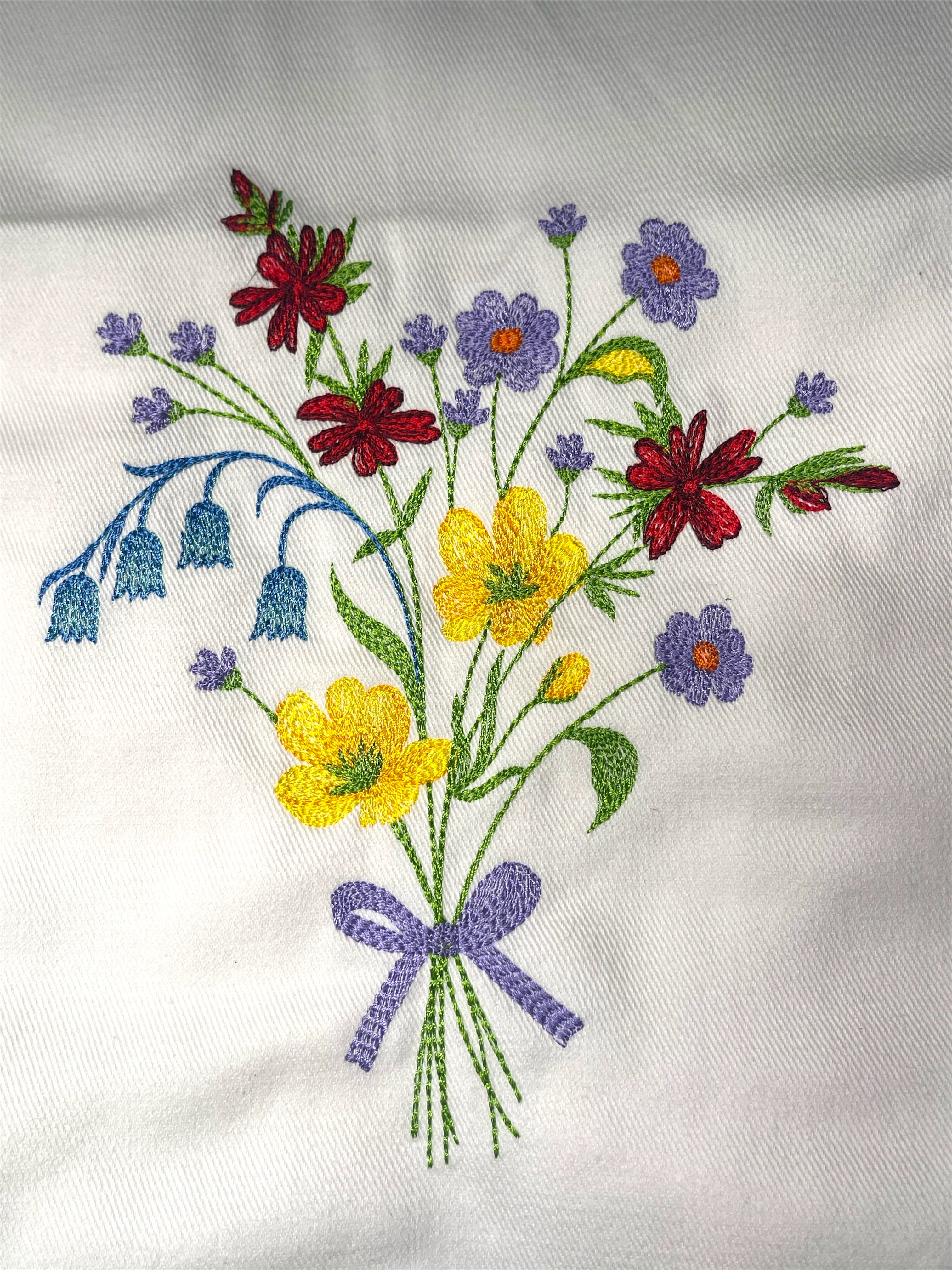 Embroidered Apron - Wildflower Bouquet