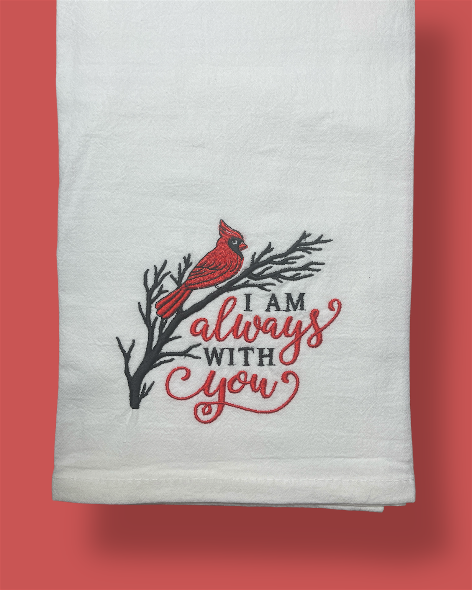 Embroidered Tea Towel - Always With You